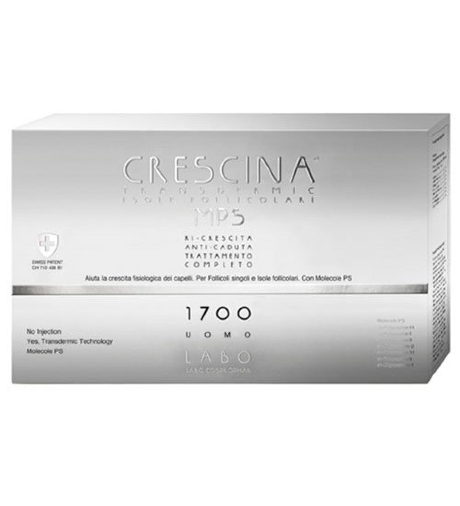 Labo Crescina Transfermic MPS island complete treatment for growth and anti-hair failure 1700 hair care for men 10 + 10 ampoules