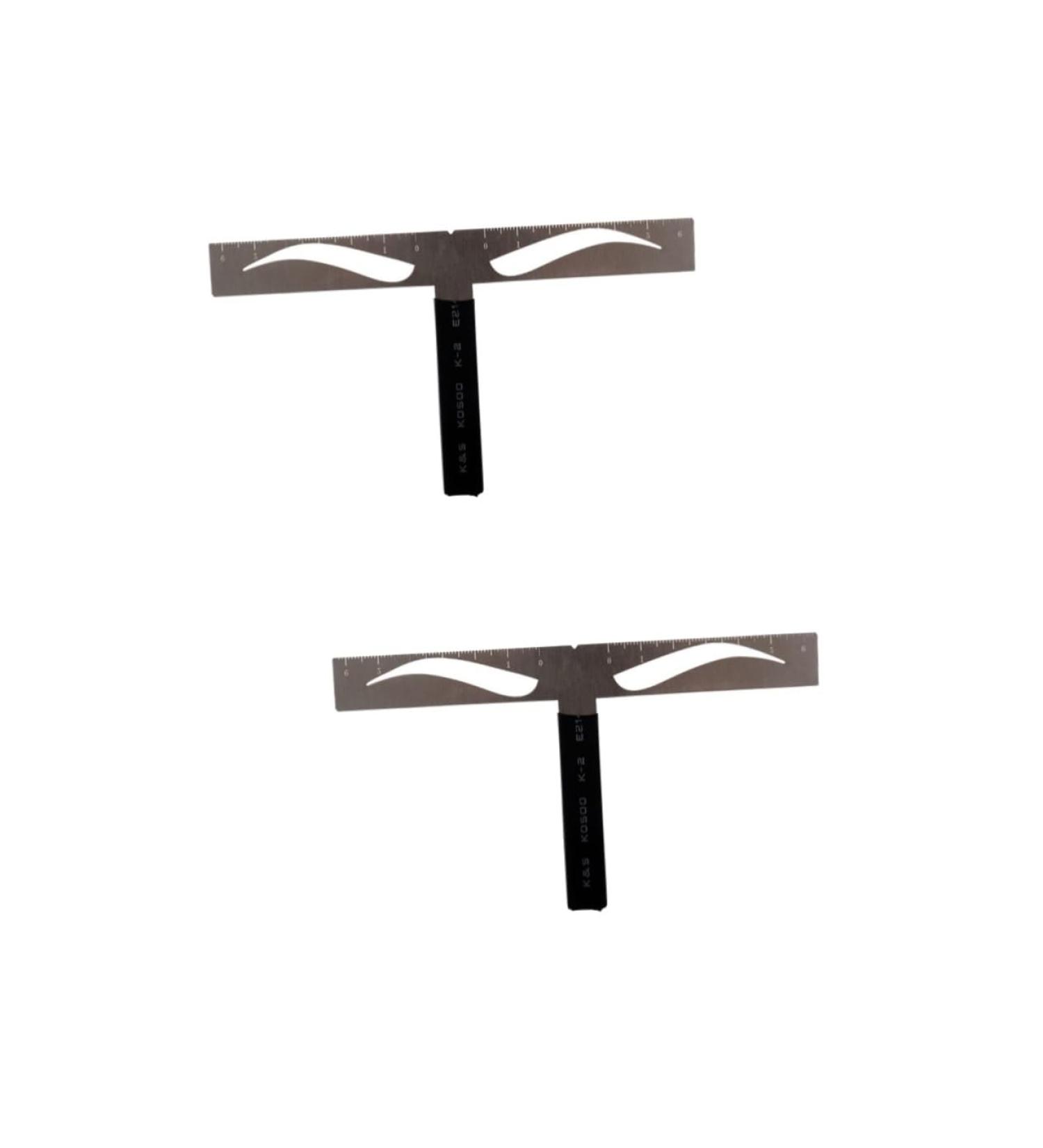 Beavorty 2pcs three-point eyebrow ruler eyebrow drawing tool balance stencil - Buy Online on SooperMarket.com