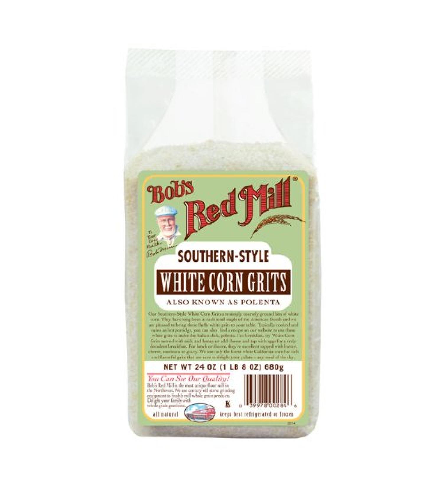 Bob's Red Mill White Corn Grits / Polenta 24 Oz - Pack of 4 | Premium Quality Corn Grits - Buy Online on SooperMarket.com