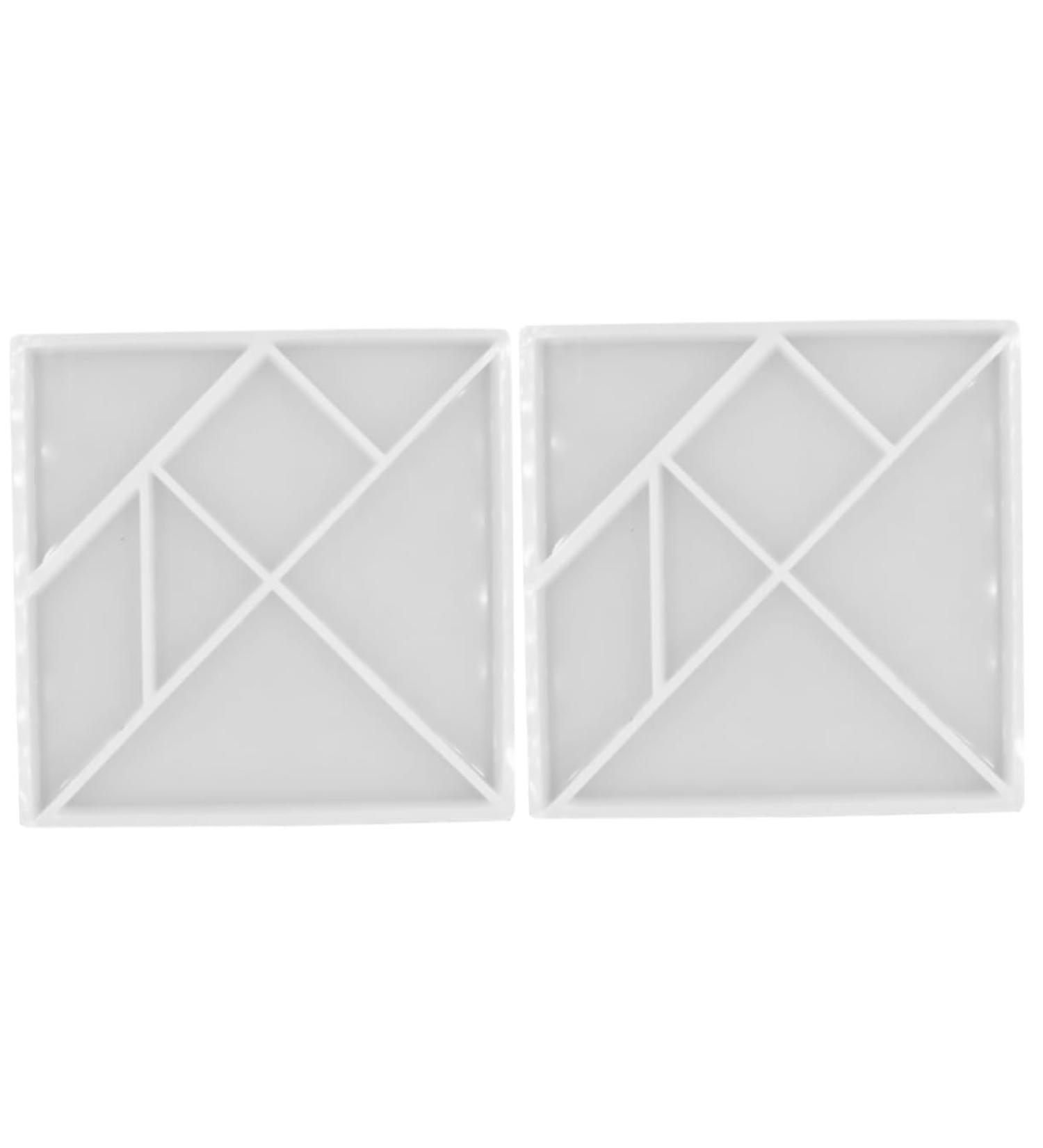 STOBOK DIY Crystal Epoxy Mold 2 Pcs Tangram Mold Model Crystal Epoxy Silica Gel Hand Mold As Shownx2pcs 11.5X11.5CMx2pcs - Buy Online on SooperMarket.com