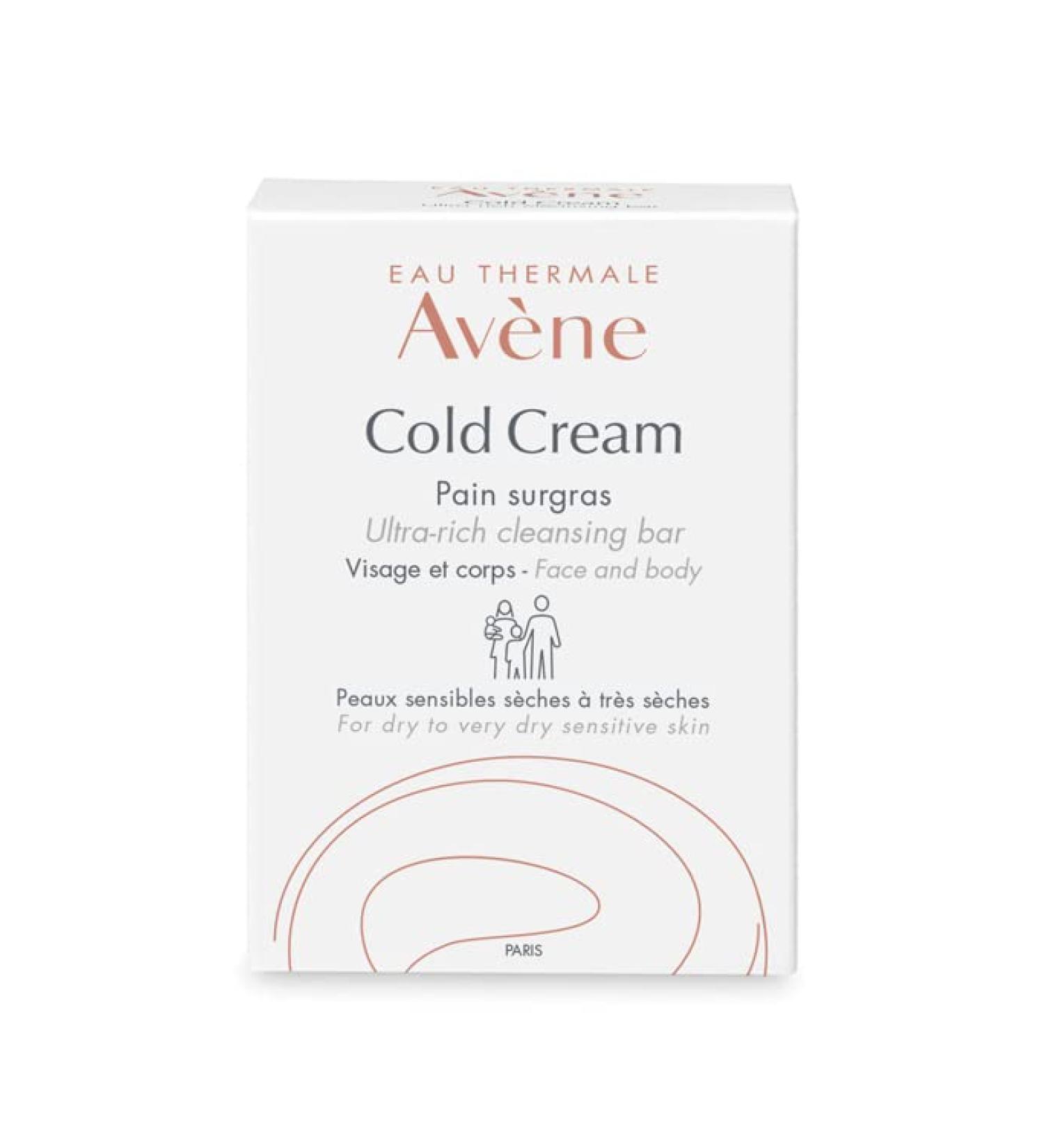 Eau Thermale Avene Cold Cream Ultra-Rich Cleansing Bar for Very dry Skin Nourishing soap-free bar 100 g - Buy Online on SooperMarket.com
