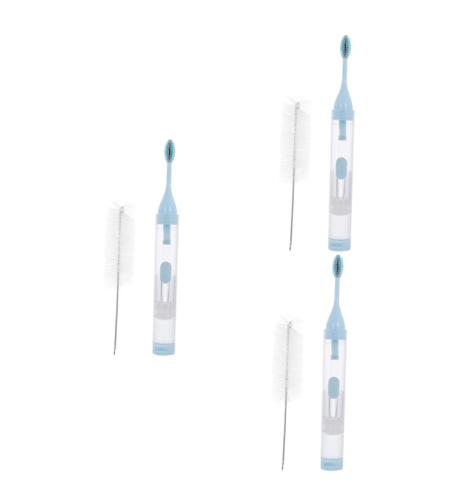 Merlan 3ST Manual Travel Toothbrush Compact Cleaning Brush for Home & Travel 1 Pack Blue - Buy Online on SooperMarket.com