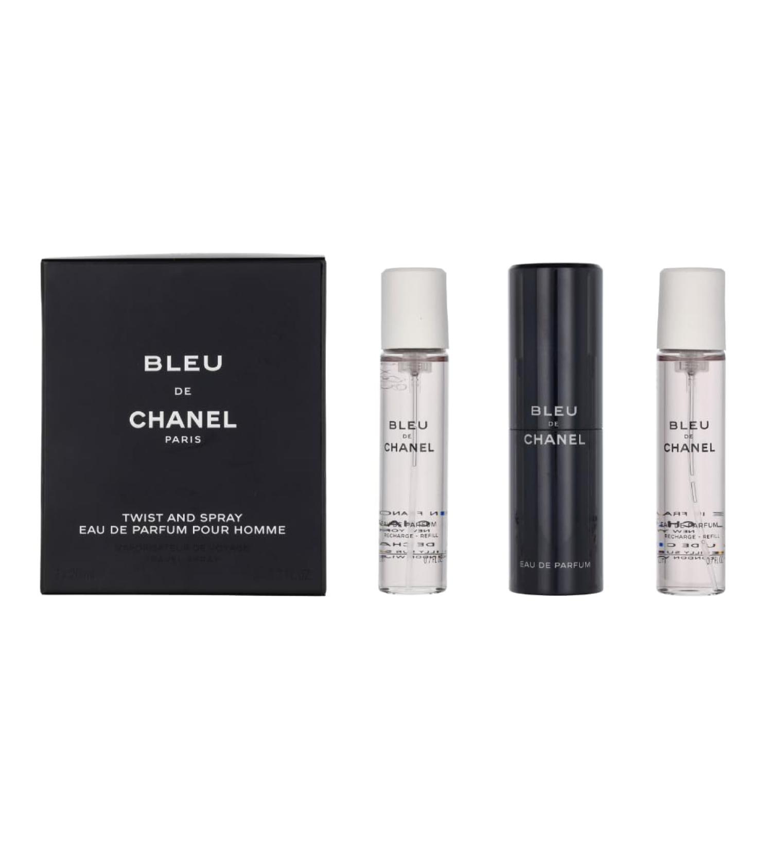 CHANEL Bleu De Eau De Parfum Travel Spray for Men 3 X 0.7 Oz 2.1 Fl Oz 3 pc set (purse spray) - Buy Online on SooperMarket.com