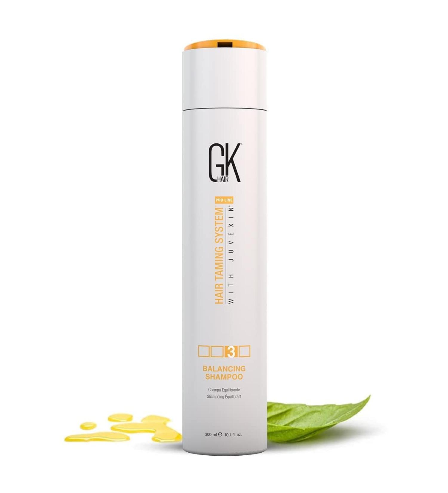 GK Hair Global Keratin Balancing Shampoo Deep Cleansing (300ml/ 10.1 fl. oz) - For Oily Greasy Normal Hair - leaving hair healthy shiny and smooth with Natural Oil Extracts 10.1 Fl Oz - Buy Online on SooperMarket.com