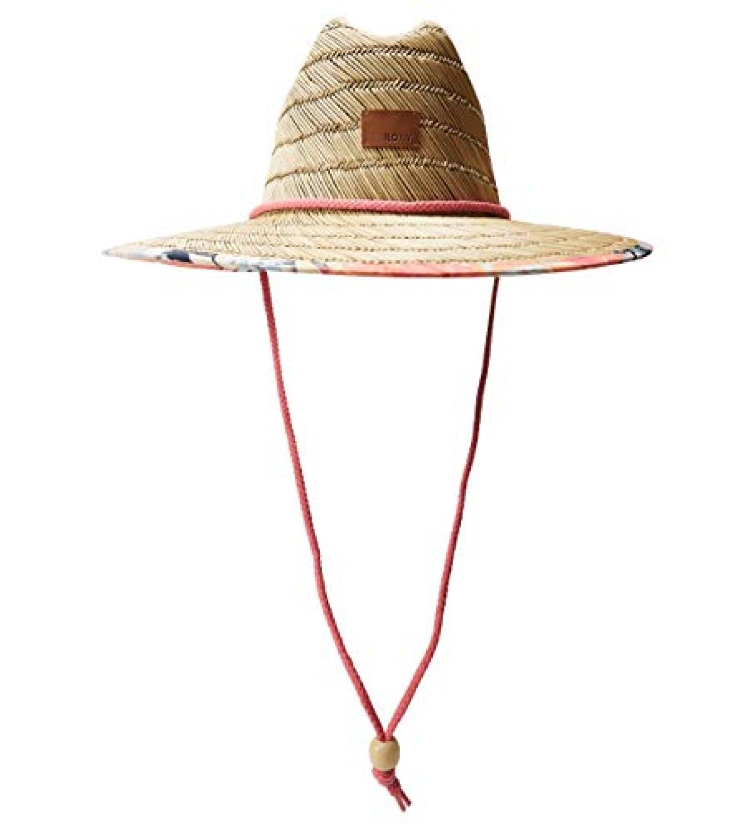 Roxy Women's Tomboy Straw Hat Medium-Large Mood Indigo Trouble Double Exc
