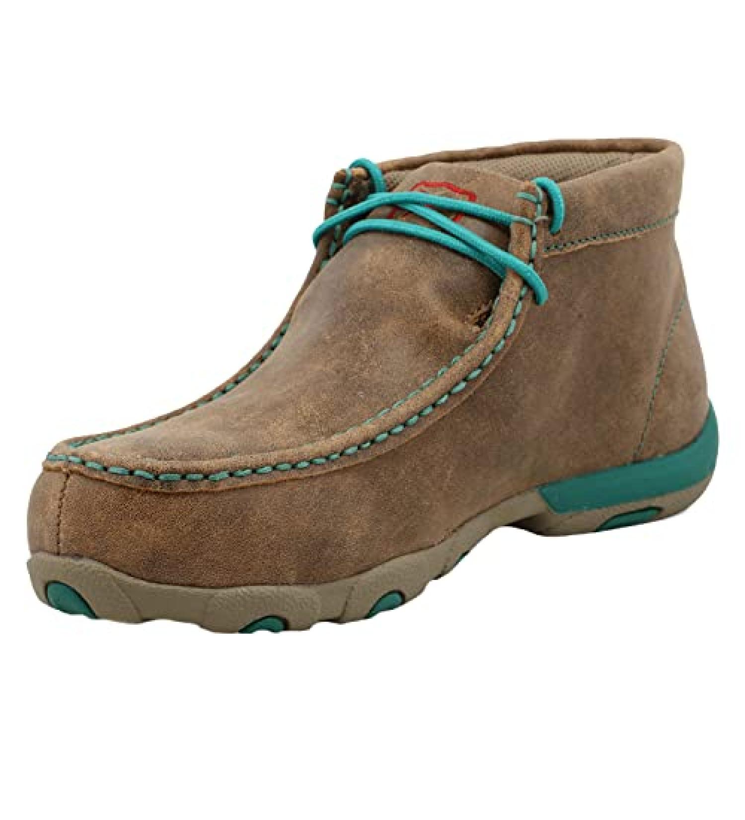 Twisted X Women's Leather Slip-On Driving Shoes - 6.5 Bomber & Turquoise - Buy Online on SooperMarket.com
