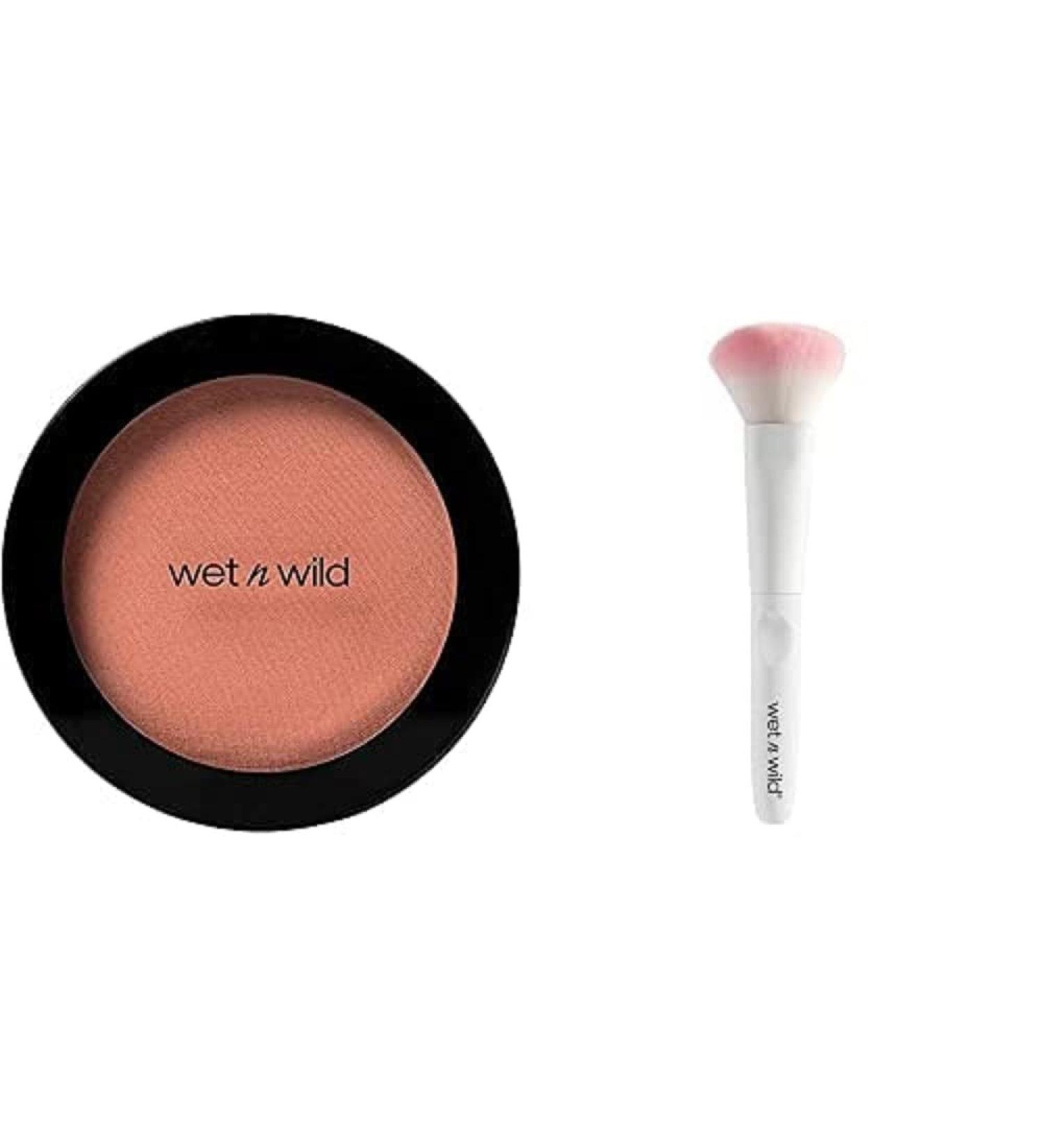 Wet 'n' Wild Coloricon Blush + Rouge Brush Makeup Set: Blush & Make Up Brush Mellow Wine