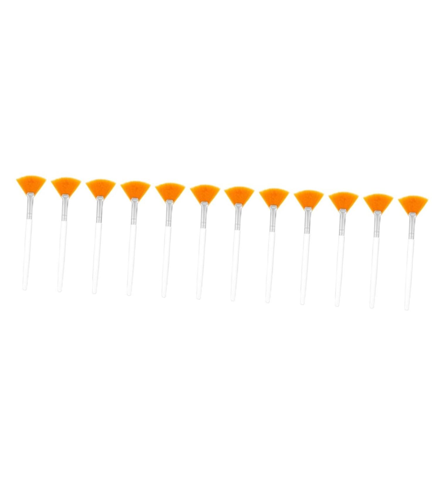 Baluue 12 Pcs Beauty Mask Brush Makeup Brushes Mask Applicator Brushes for Facials Fan Artificial Fiber 15x4cmx2pcs Yellowx2pcs - Buy Online on SooperMarket.com