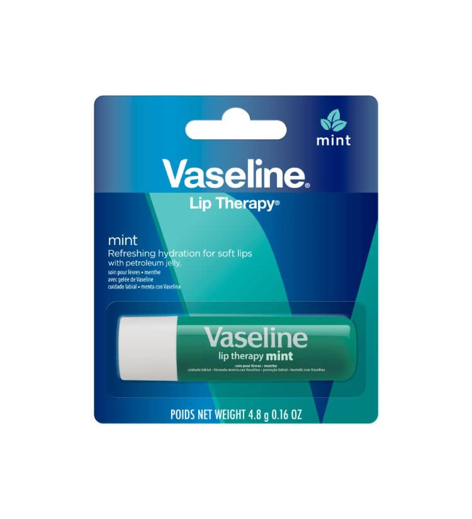 Vaseline Lip Therapy Mint with Backer Card - Hydrating Lip Balm - Buy Online on SooperMarket.com
