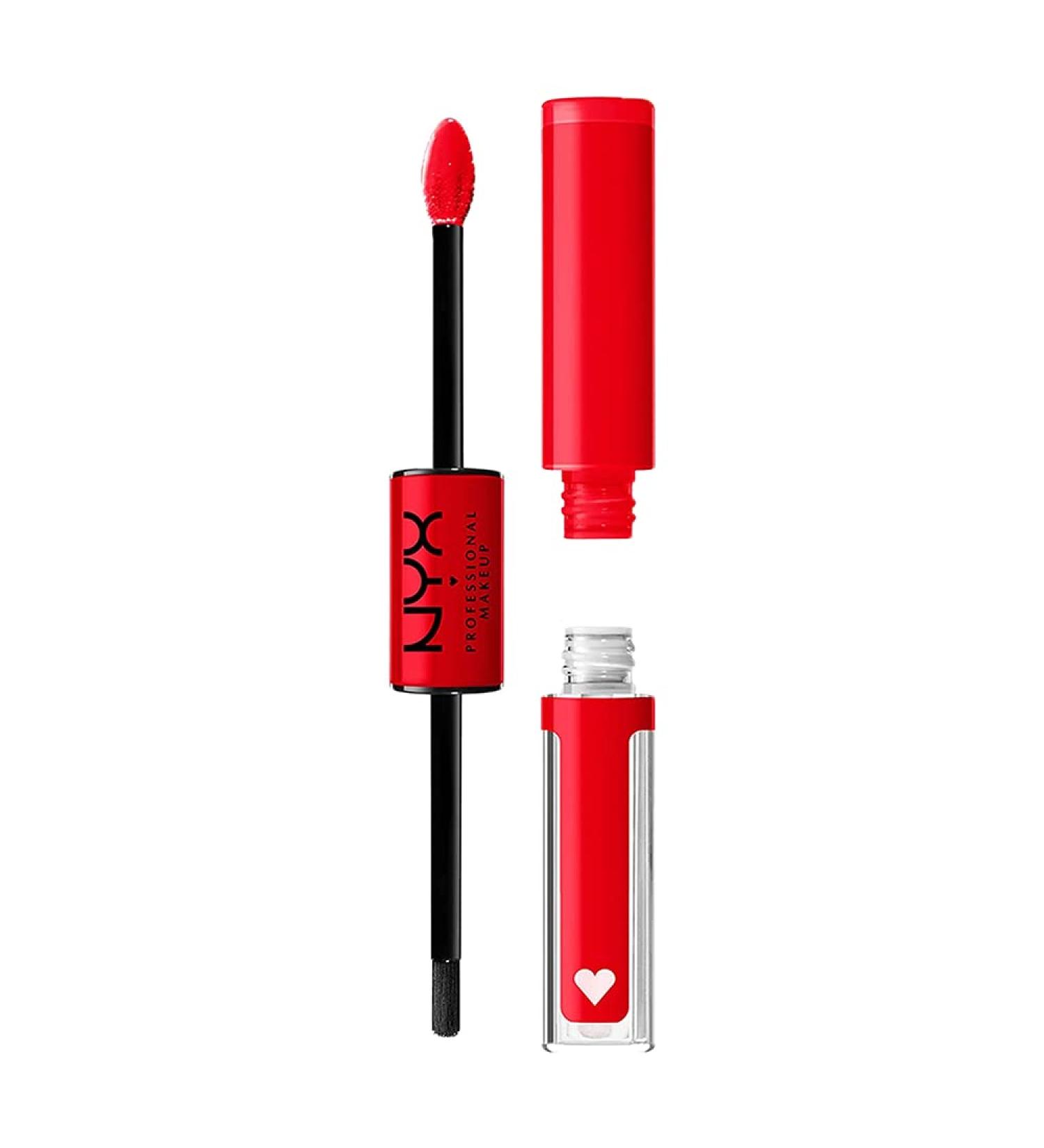NYX Shine Loud Long-Lasting Liquid Lipstick & Lip Gloss - Rebel In Red (Warm Red) - Buy Online on SooperMarket.com