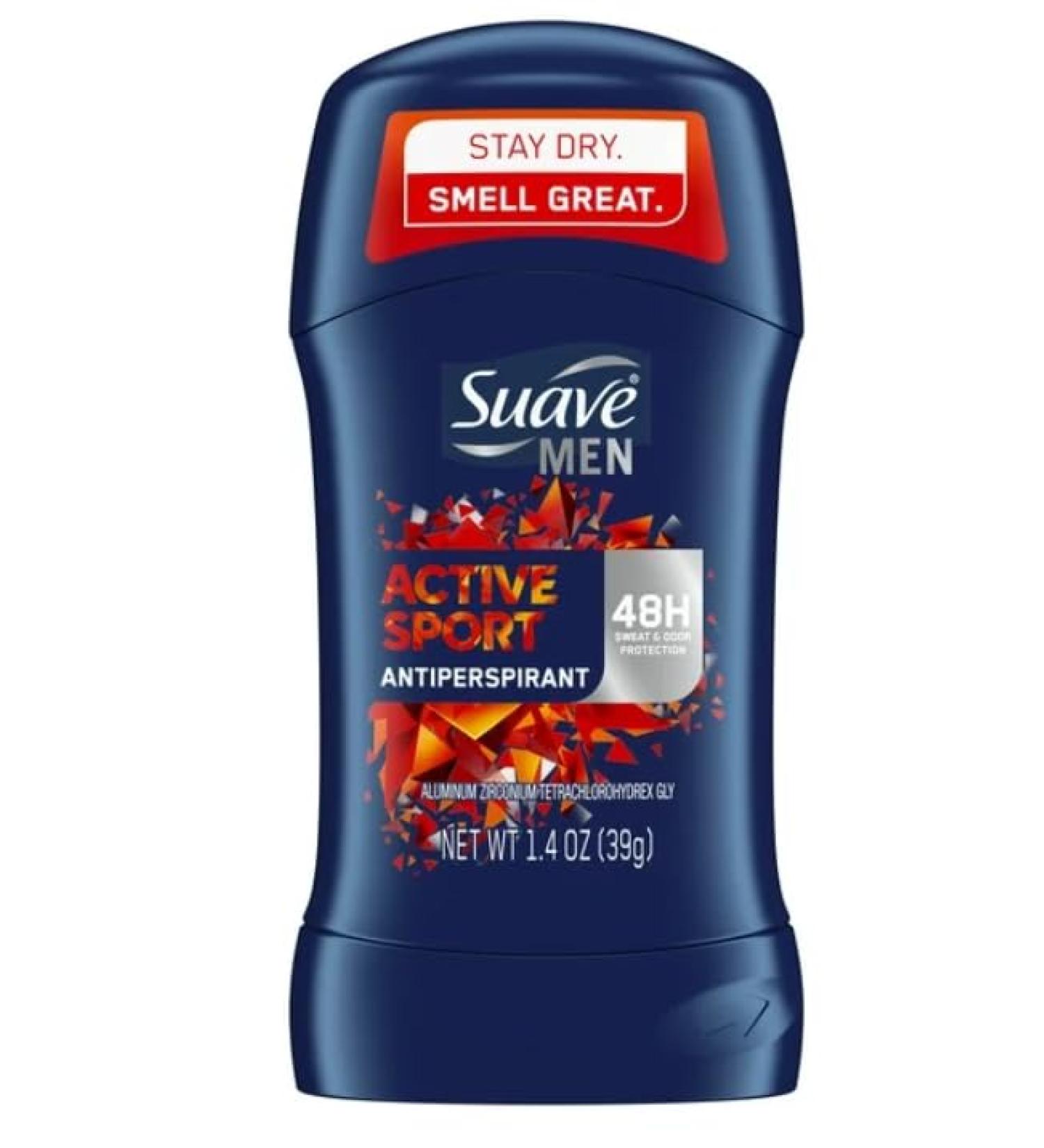 Buy Suave Men Active Sport Antiperspirant Deodorant 1.4 oz - Long-Lasting Protection | International Shipping Available - Buy Online on SooperMarket.com