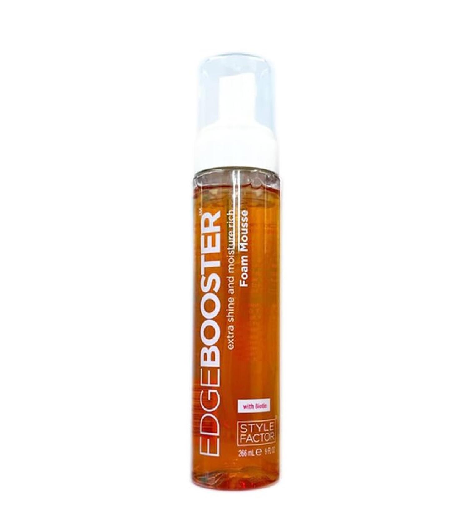 Style Factor Edge Booster Extra Shine Foam Wrap Moisture Rich Foam Mousse 2.5 Oz TRAVEL SIZE (Biotin)