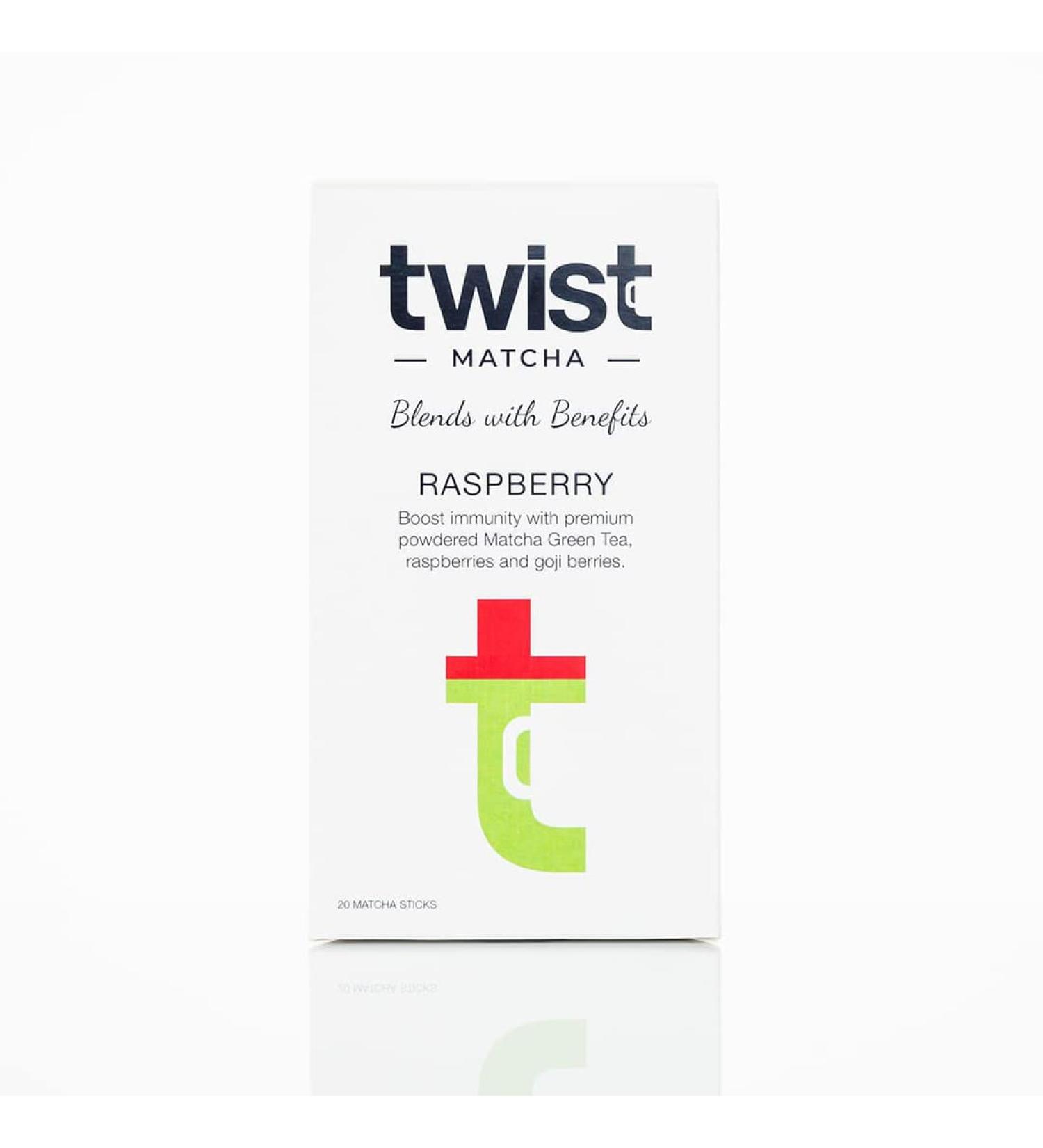 Raspberry Matcha Green Tea - 20 Single Serve Sachets - Twist Teas - Buy Online on SooperMarket.com