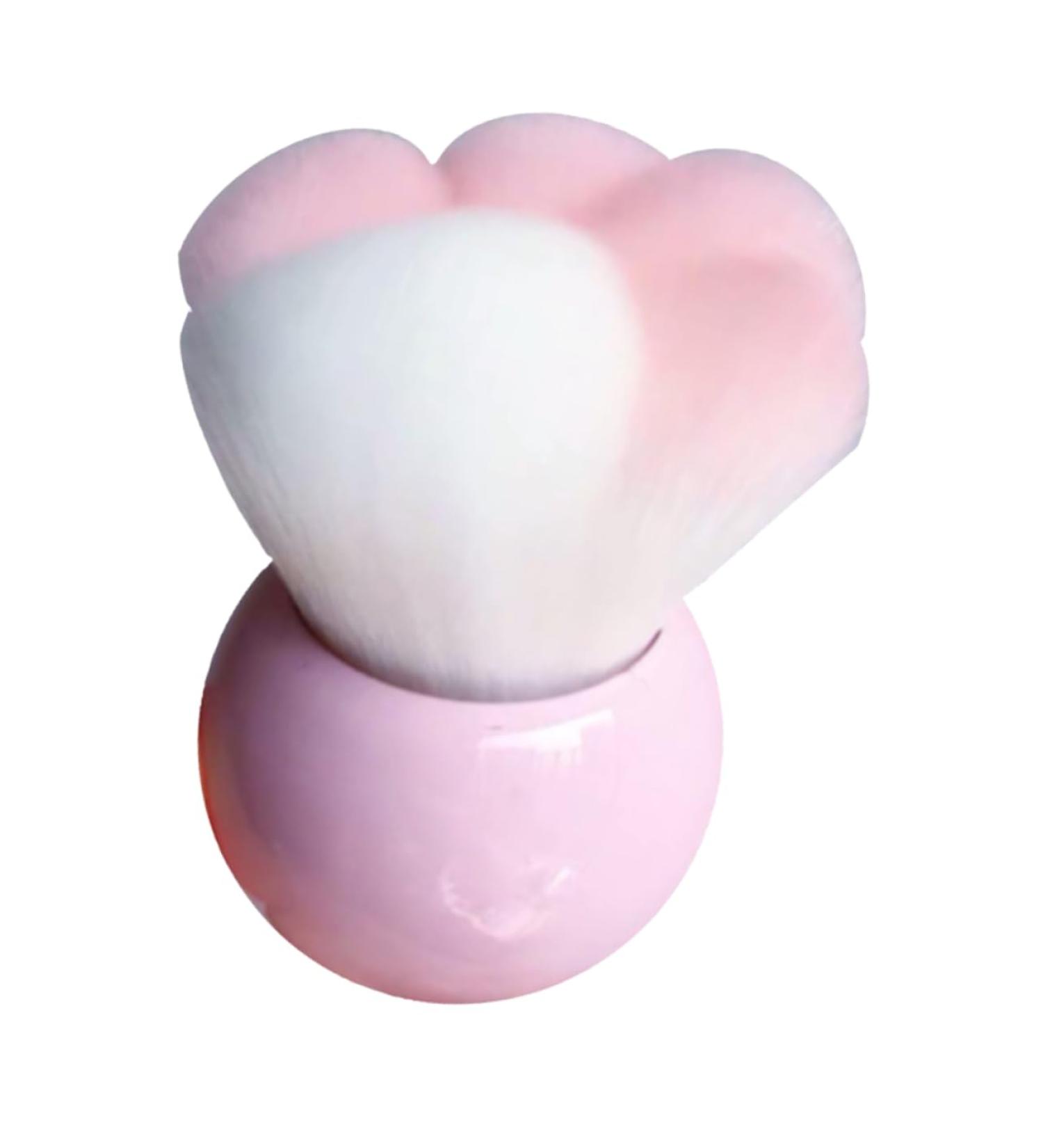 Angoily Portable Makeup Blush Brush - Professional Travel Brush for Women | Soft Pink Fur Foundation Tool - Buy Online on SooperMarket.com