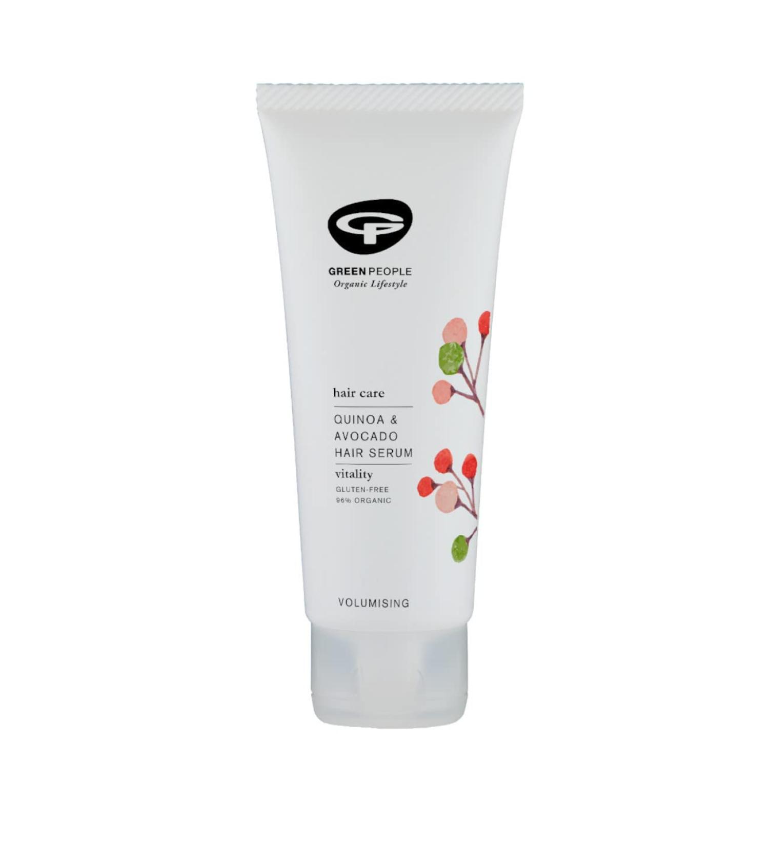 Green People Quinoa & Avocado Hair Serum 100ml - Natural Organic Styling Gel for Volume - Silicone Free Ethyl Alcohol Free SLS Free - Cruelty Free Vegan - All Hair Types - Buy Online on SooperMarket.com