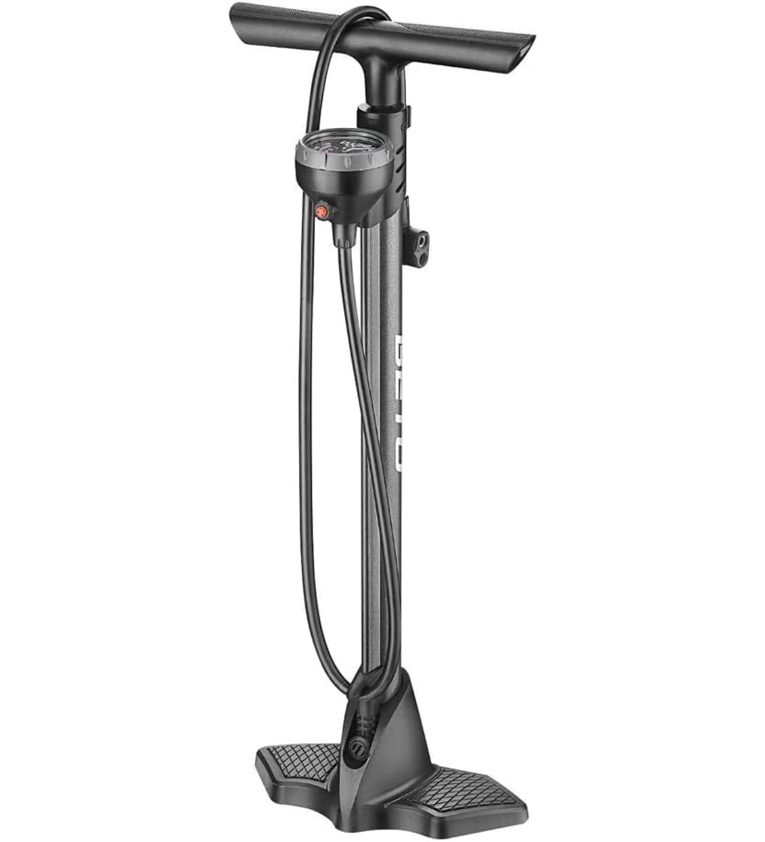 Beto Portable Bike Pump with Gauge - 160 PSI, Presta/Schrader/Dunlop Valve Compatible - Buy Online on SooperMarket.com