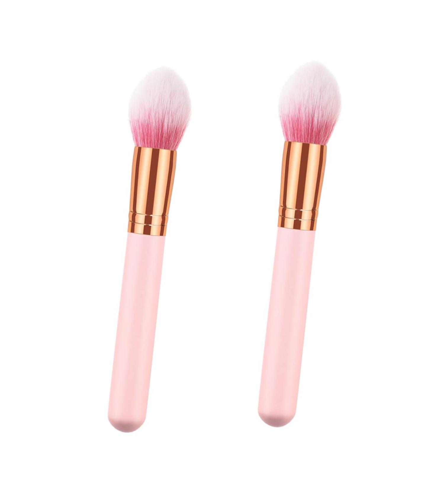 FOYTOKI 2pcs Powder Brush Makeup Brush for Woman Cosmetic Brush Professional Makeup Brush Highlighter Wooden - Buy Online on SooperMarket.com