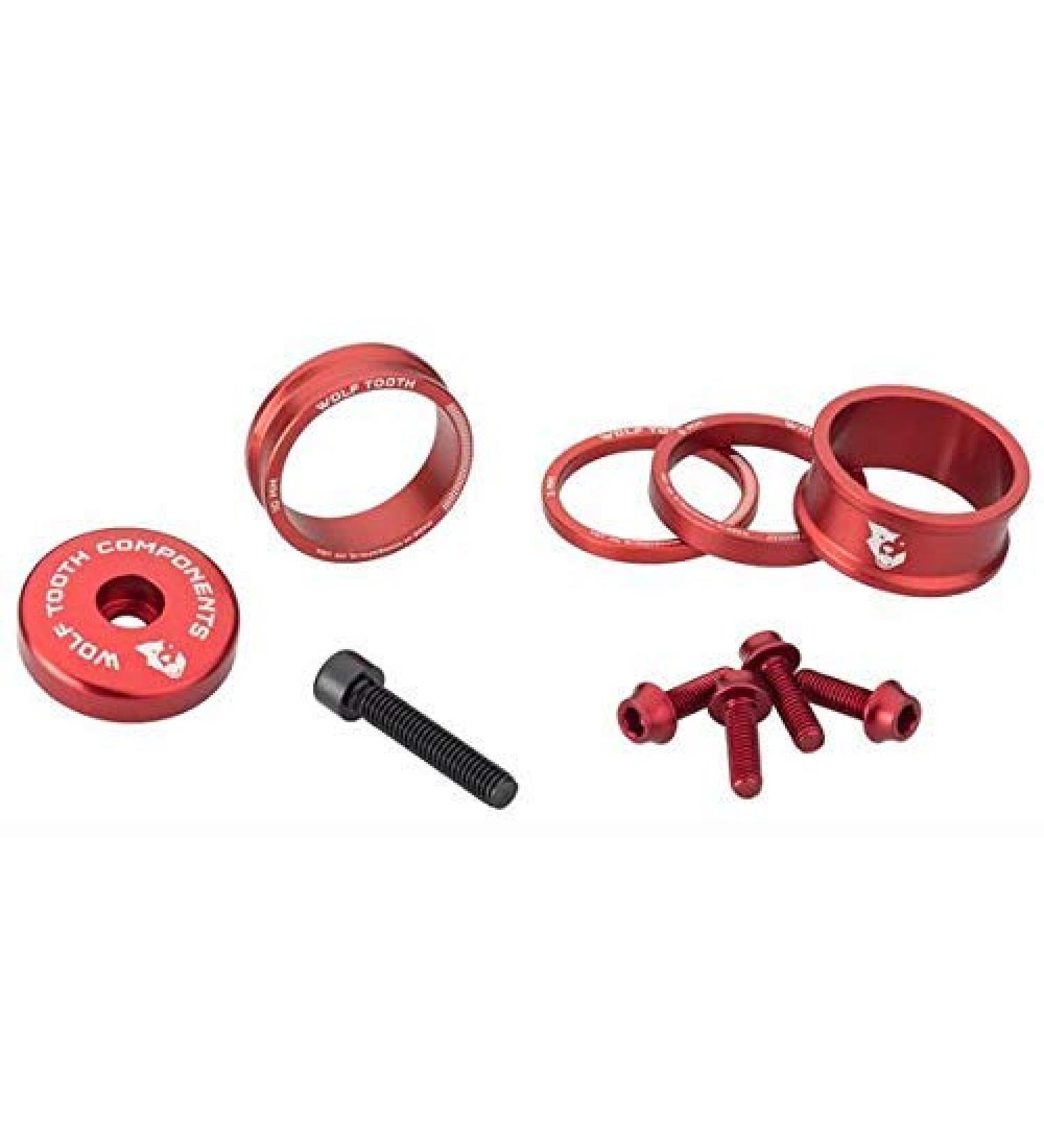 Wolf Tooth Components Anodized Bling Kits red