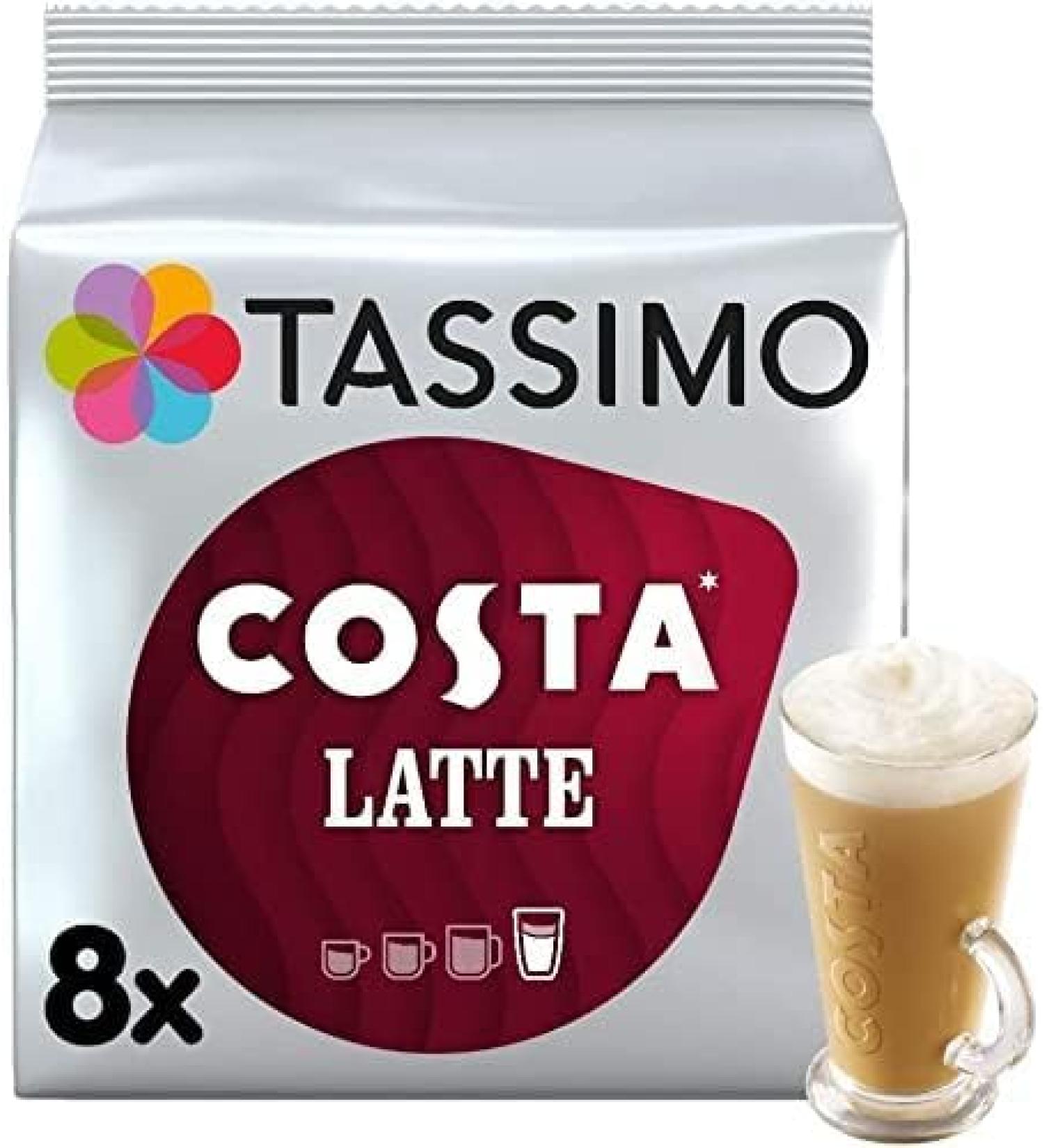 Tassimo Costa Latte Pods 16 T-Discs 8 Drinks - Buy Online on SooperMarket.com