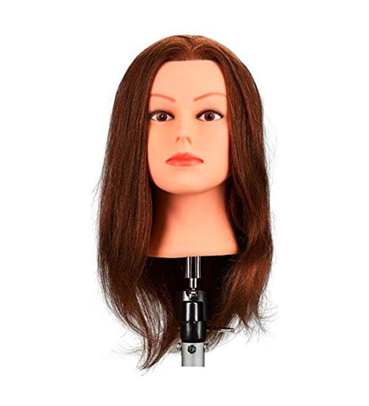 Fripac Mondial real hair training head 40 cm 100% real hair light brown