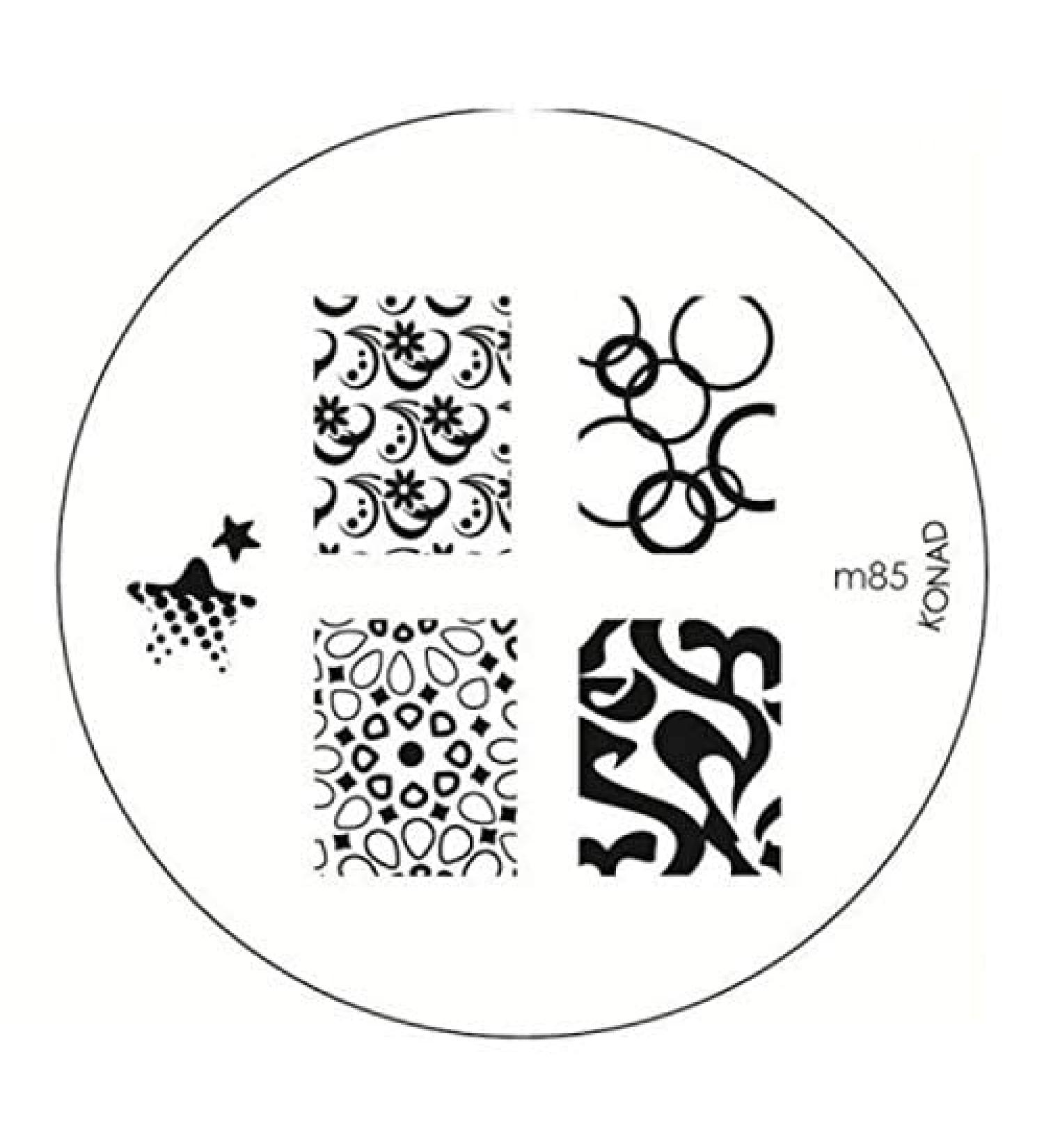 Konad stencil stamping stamping stencil M85