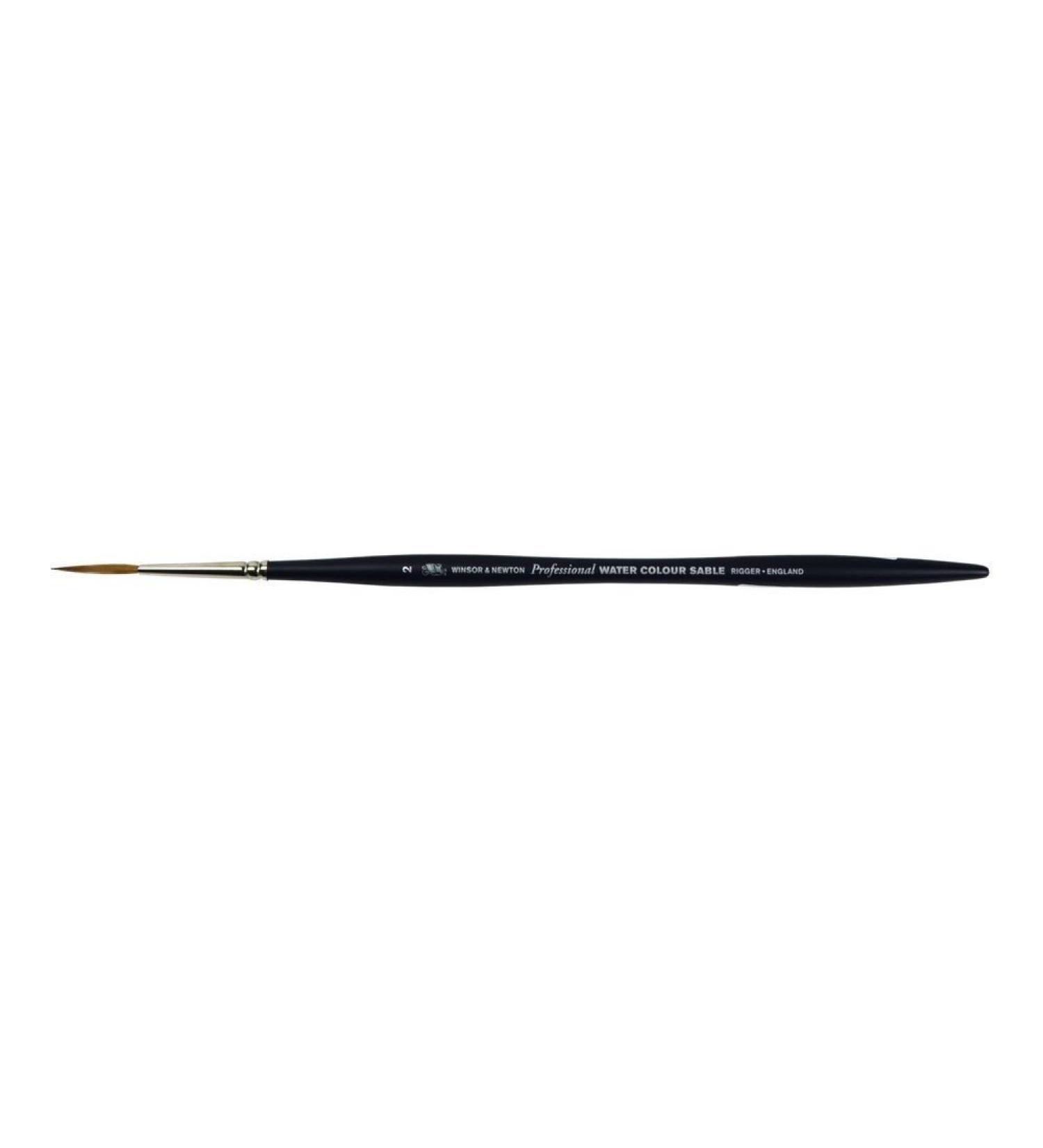 Winsor & Newton Professional Watercolor Sable Brush-Rigger #2 - Black - Buy Online on SooperMarket.com