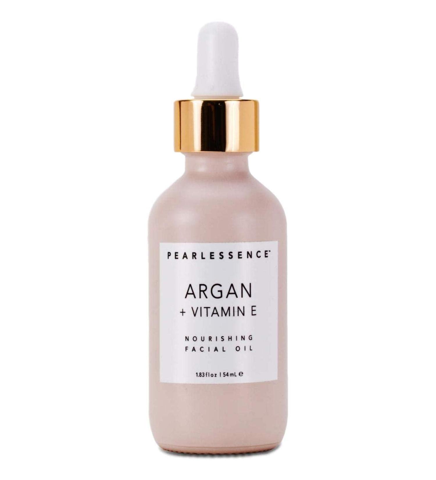 Pearlessence Argan & Vitamin E Facial Oil - Hydrating & Balancing Formula for Revived Skin | Made in USA, Cruelty-Free & Paraben-Free | 1.8 Fl Oz - Buy Online on SooperMarket.com