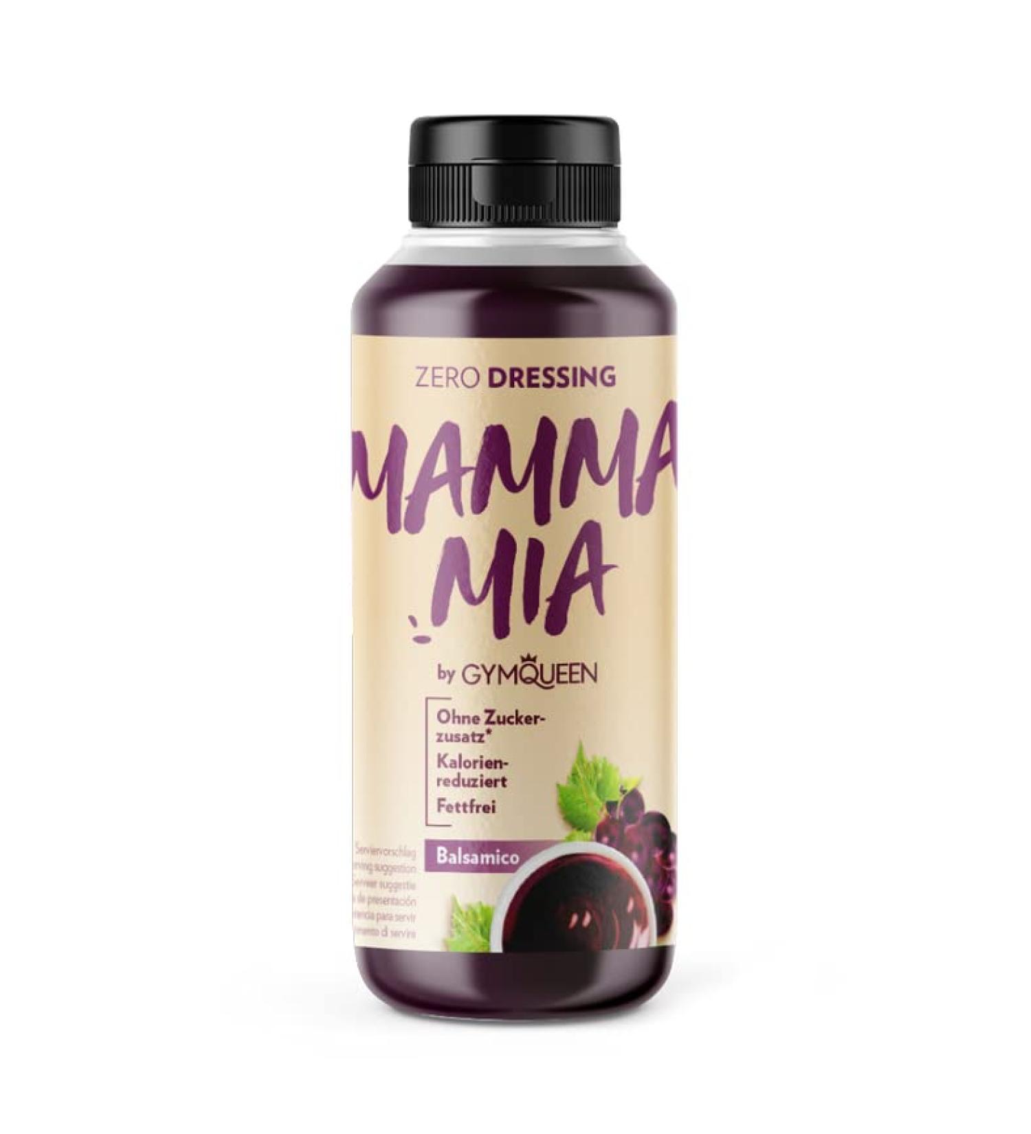 Gymqueen Mamma Mia Zero Sauce - Low-Calorie Fat-Free Sugar-Free Balsamic Dressing & Refining Sauce - 265ml (Vegetarian & Lactose-Free) - Buy Online on SooperMarket.com