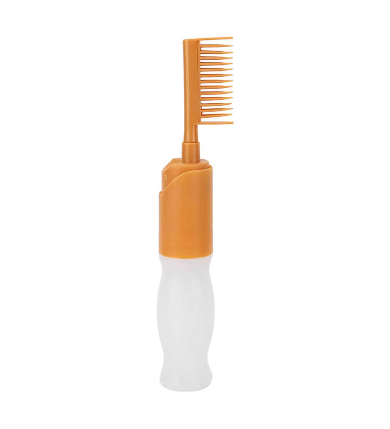 110ml Hair Color Oiling Bottle Root Comb Applicator - Safe & Environmentally Friendly | Squeeze Applicator with Dots for Hair Coloring & Oiling Care - Buy Online on SooperMarket.com