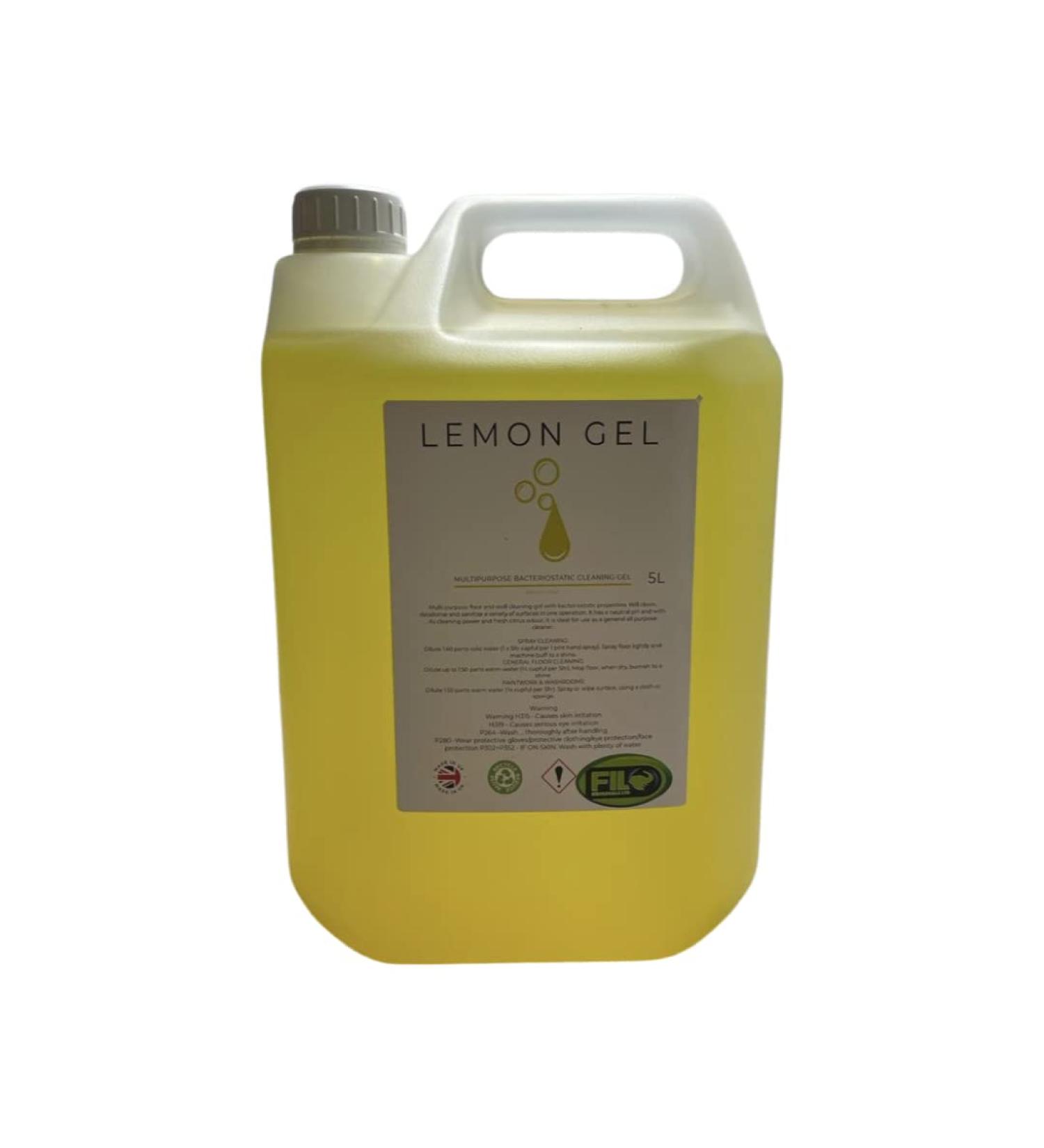 Lemon Floor Gel 5 Litre Cleaning Multi-Purpose Gel Disinfectant Cleaner