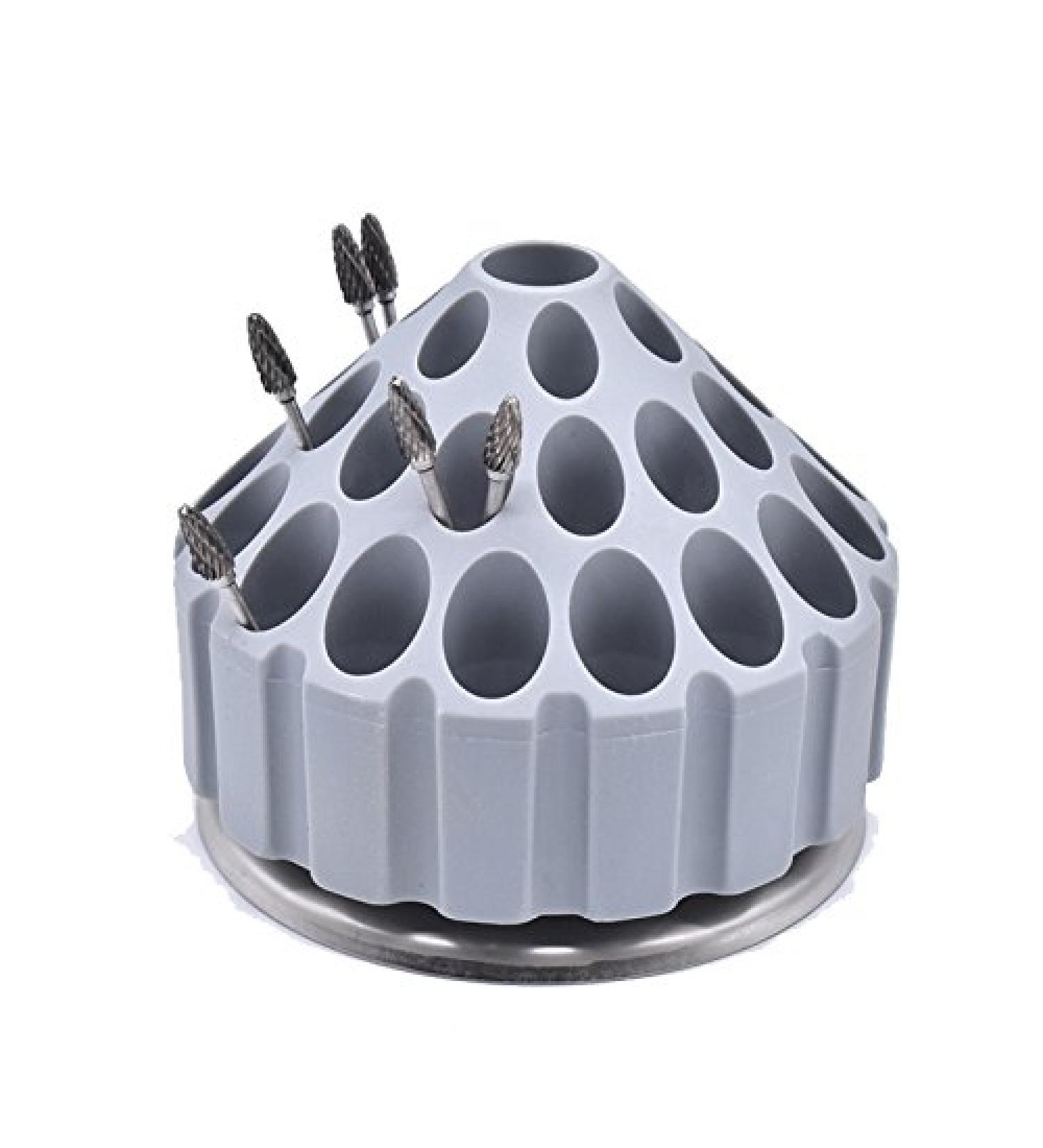 Angzhili Dental Grinding Head Box Bur Holder 360 Degree Rotating Honeycomb Grinding Tips Bit Stand Storage Rack Display Rack Bur Box Bur Holder (Grey) - Buy Online on SooperMarket.com