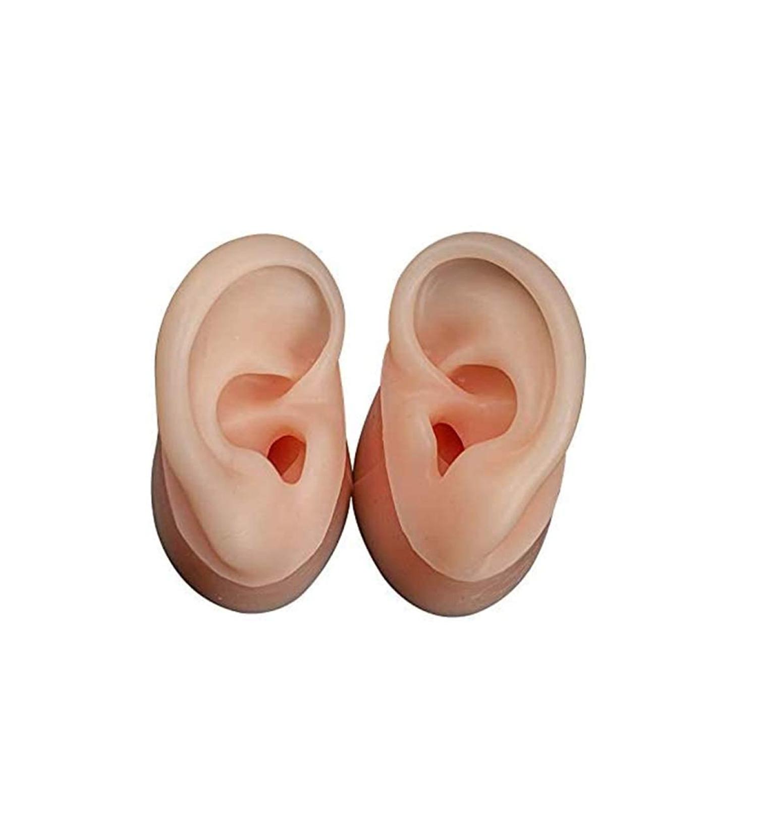 Silicone Silicone Ear Template 1 Pair of Artificial Silicone Ear Ear Template Long Channel Ear Channel Learning Accessories for Practice - Buy Online on SooperMarket.com