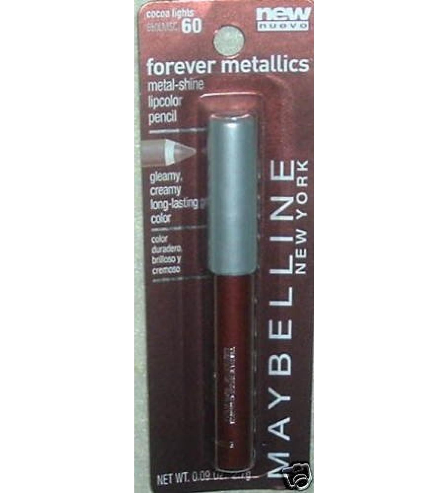 Maybelline Forever Metallics Metal-shine Lipcolor Pencil Cocoa Lights # 60