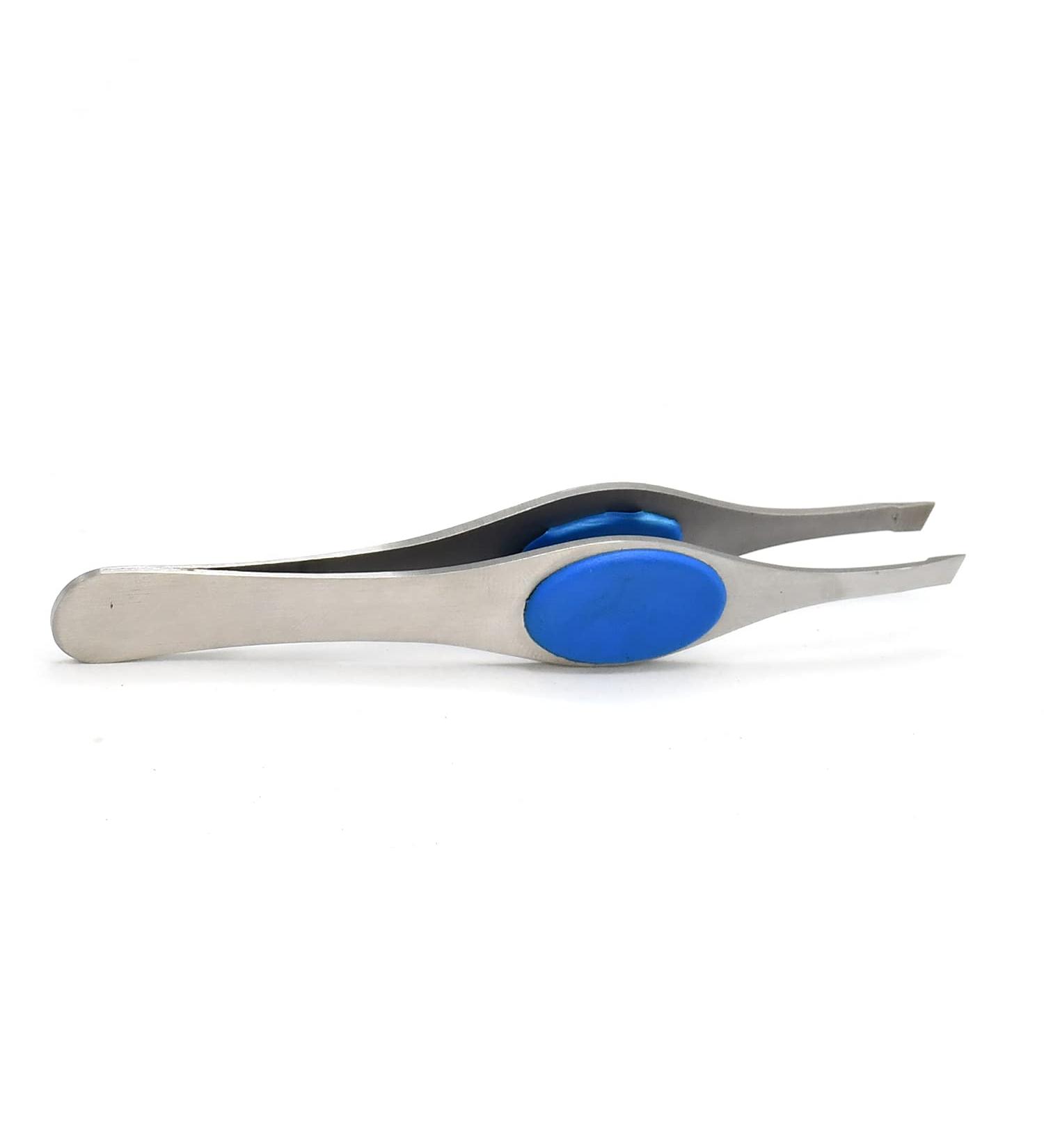Eyebrow Tweezer Slanted Tip Professional Facial Tweezers For Men And Women by G.S Online Store Silver