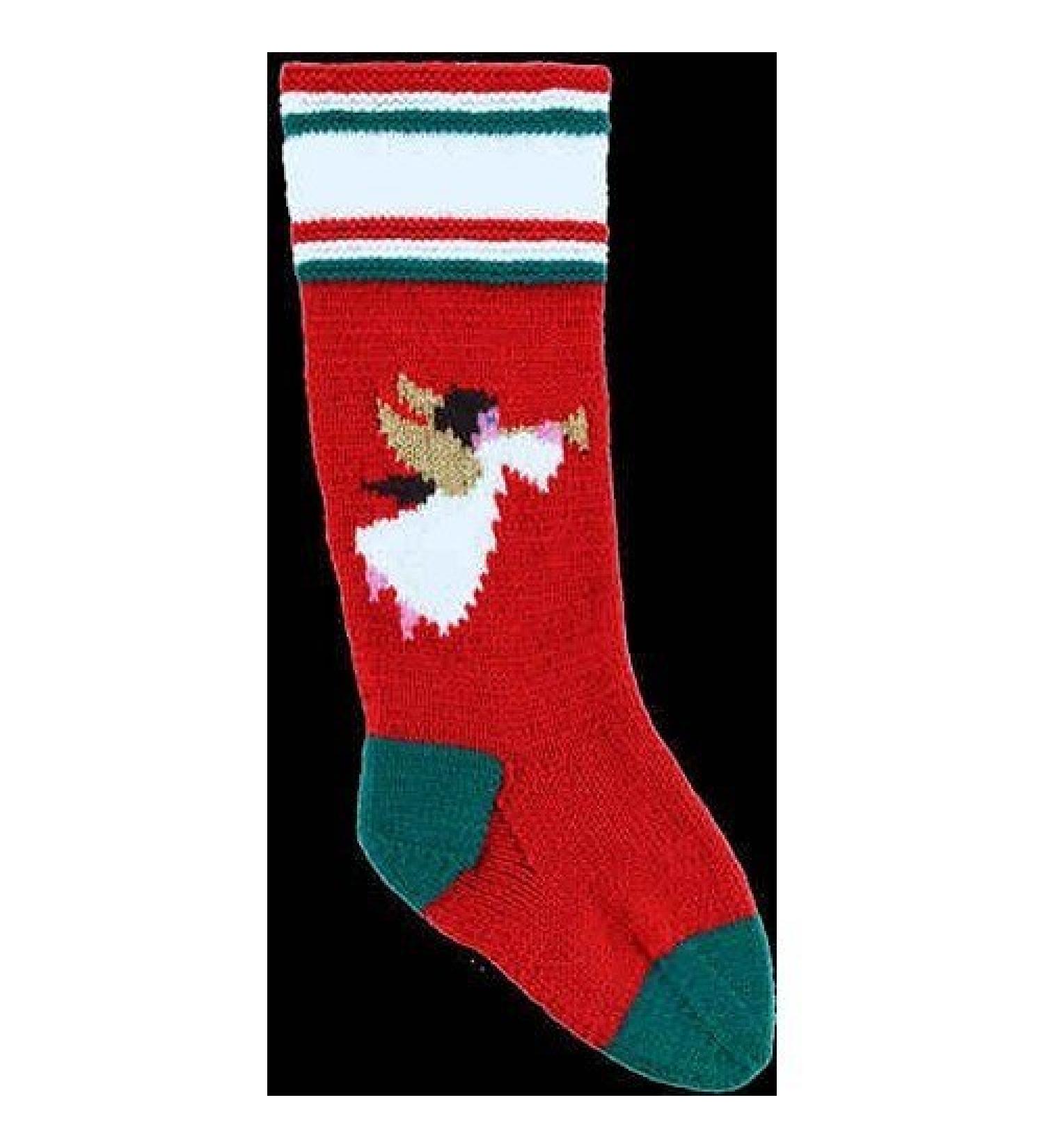 DooLallies Christmas Stockings Kits for Knitting Angel (Red)