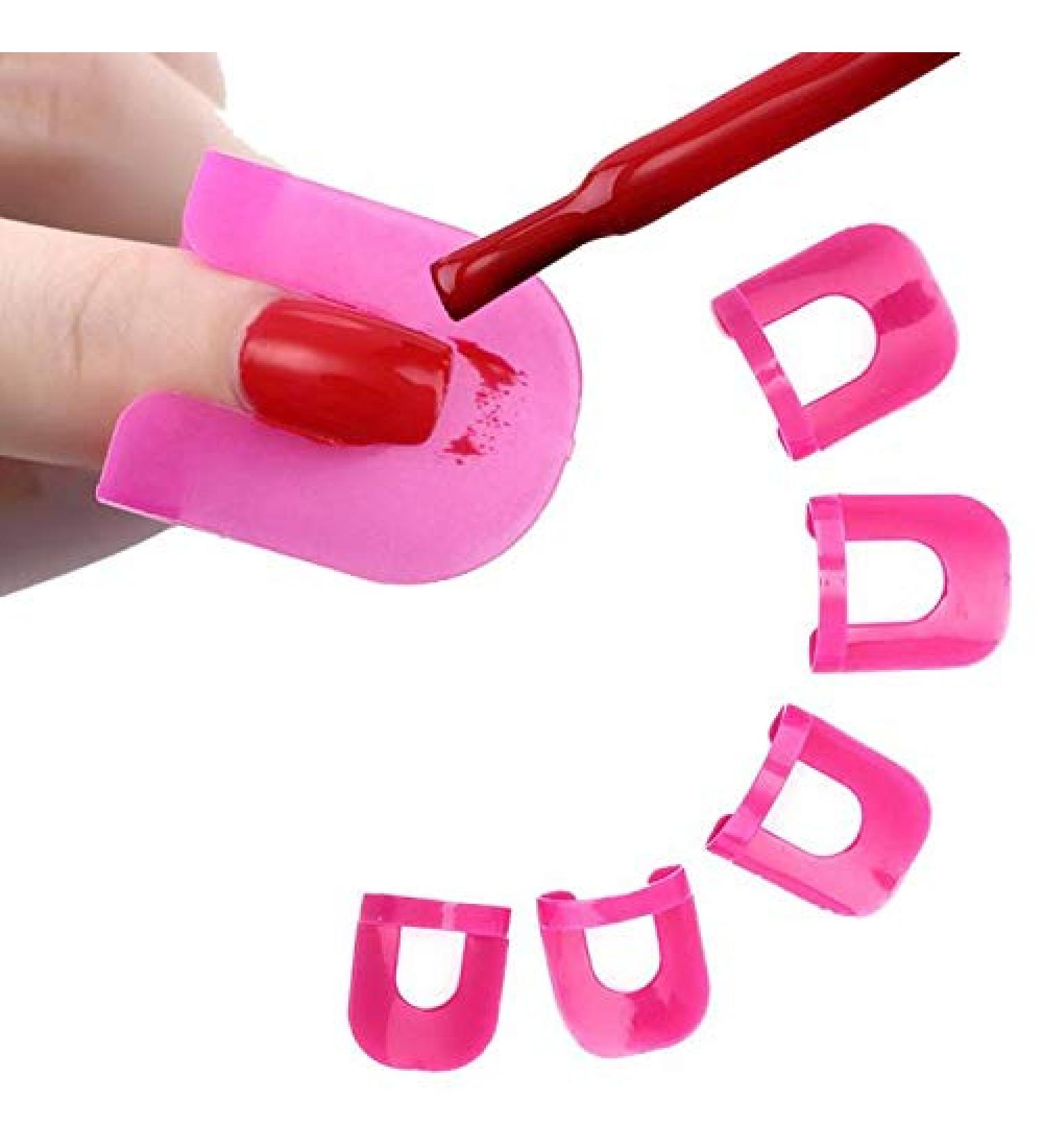 26 Piece Nail Polish Glue Model Leakproof Manicure Protection Tool + 1 PC Sticker Nail Stickers Letters Small J (Pink One Size) pink one size - Buy Online on SooperMarket.com