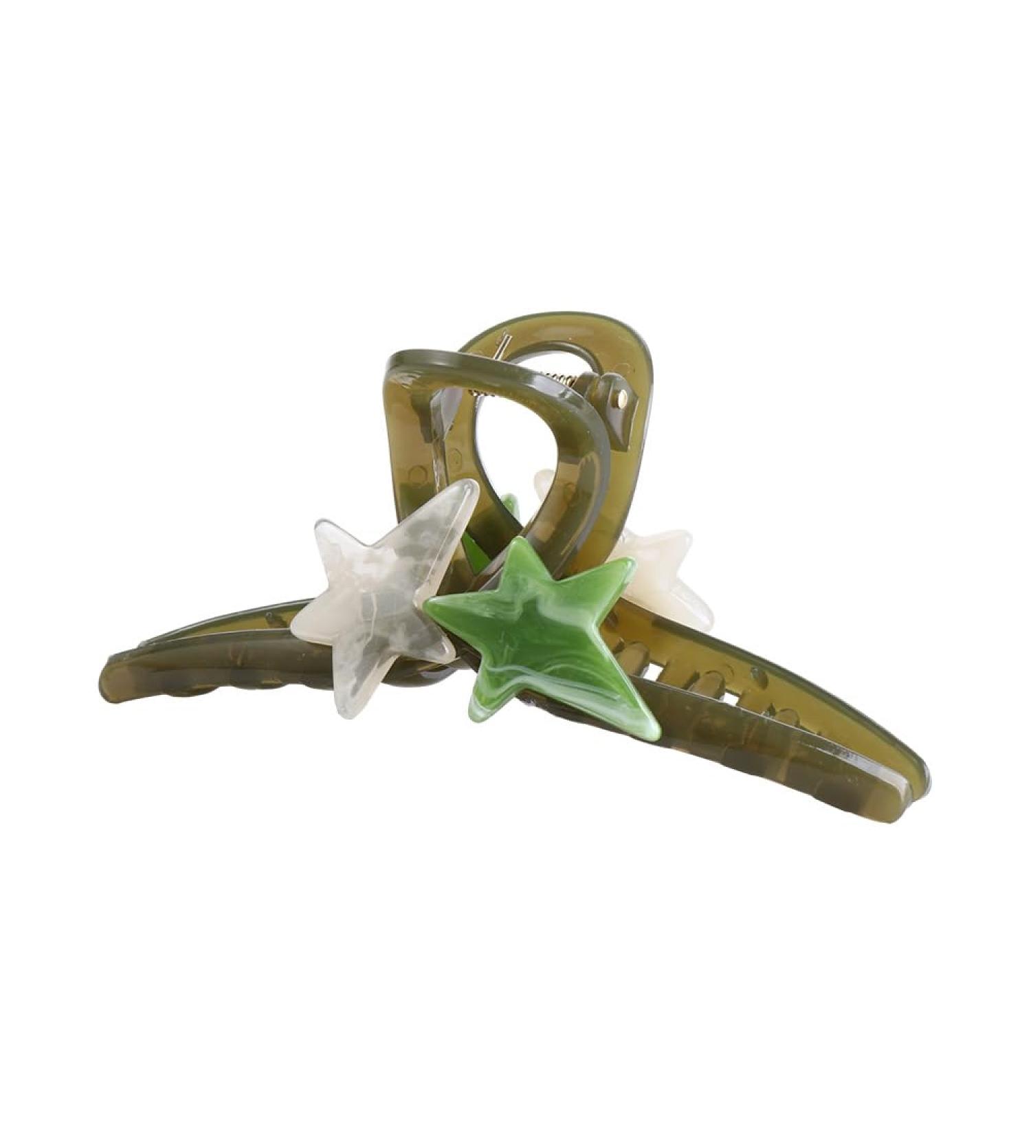 Vctitil Five-pointed Star Acrylic Hair Claws Hair Clips Ponytail Holders Shark Clip Barrettes Hair Accessories for Women Girl Thin Thick Hair(green) - Buy Online on SooperMarket.com