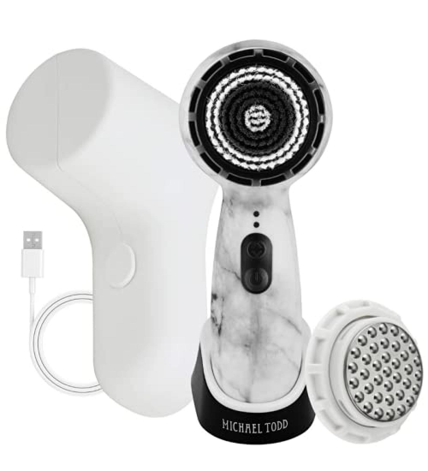 Michael Todd Beauty Soniclear Petite Sonic Skin Cleansing System - White Marble 5 Piece Kit - Buy Online on SooperMarket.com