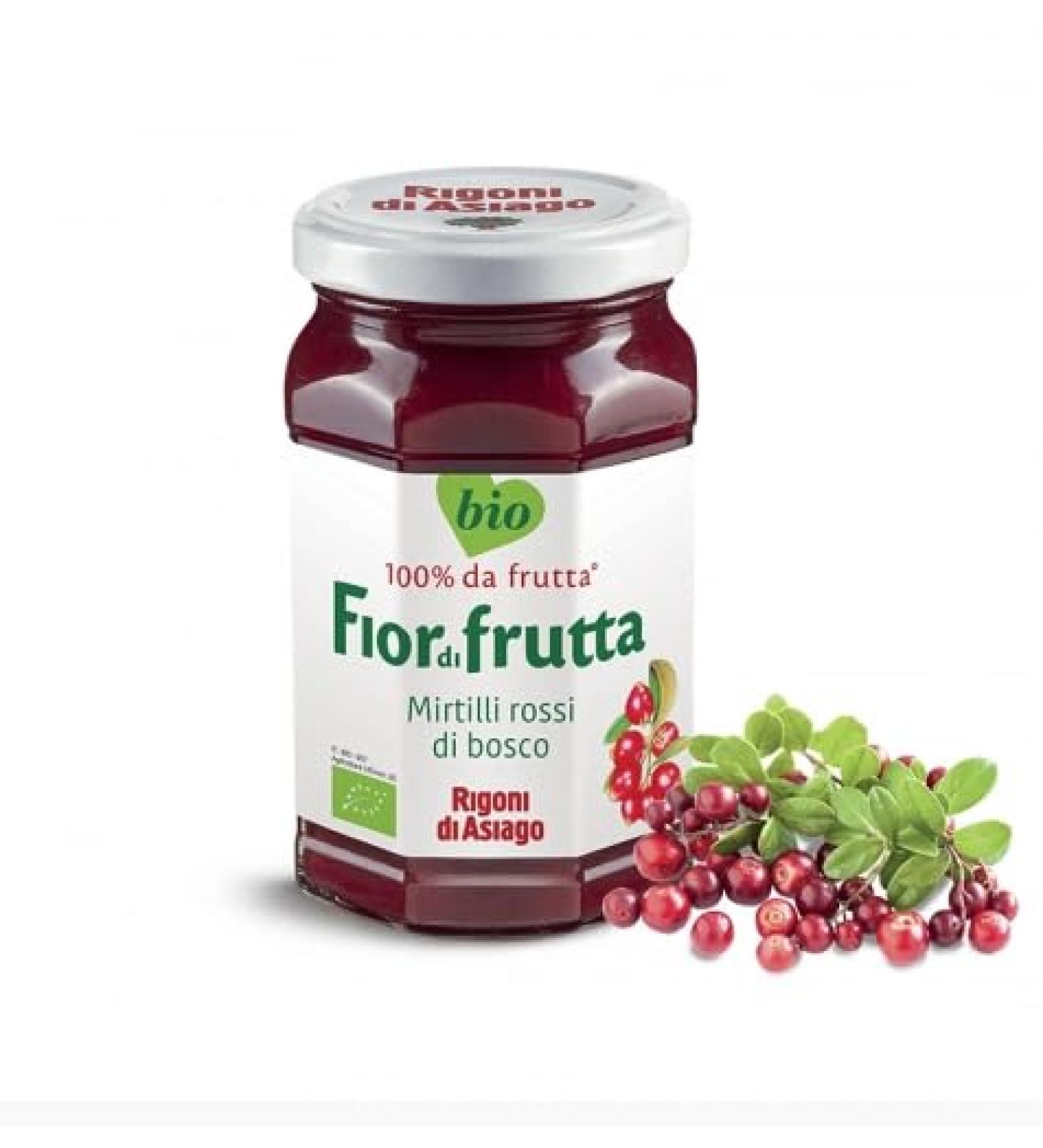 Rigoni di Asiago Fiordifrutta Organic Cranberry Jam 250g - Pack of 3