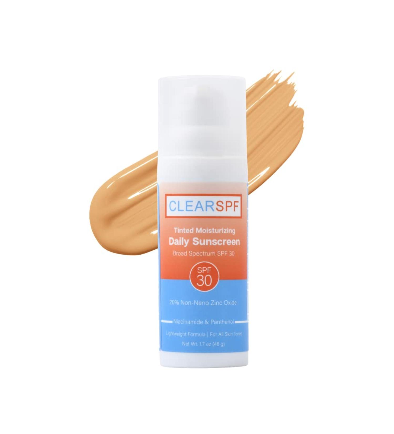 ClearSPF Daily Tinted Moisturizing Sunscreen - Broad Spectrum SPF 30 Lightweight & Hydrating - Exp 03/2025 - International Shipping Available - Buy Online on SooperMarket.com