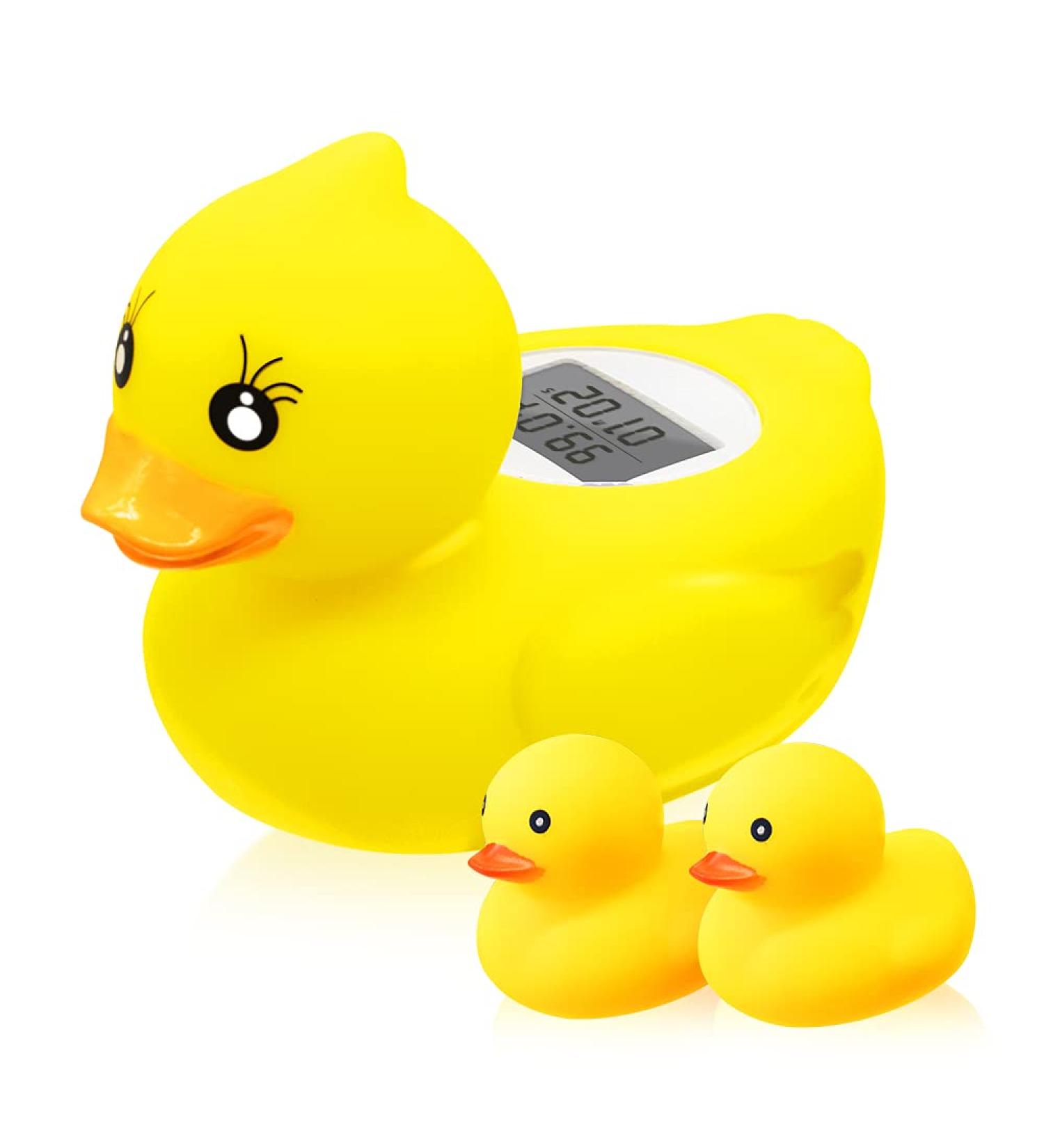 BabyElf Floating Duck Bath Thermometer - Safe Water & Room Temp for Infants + 2 Extra Toy Ducks - Buy Online on SooperMarket.com
