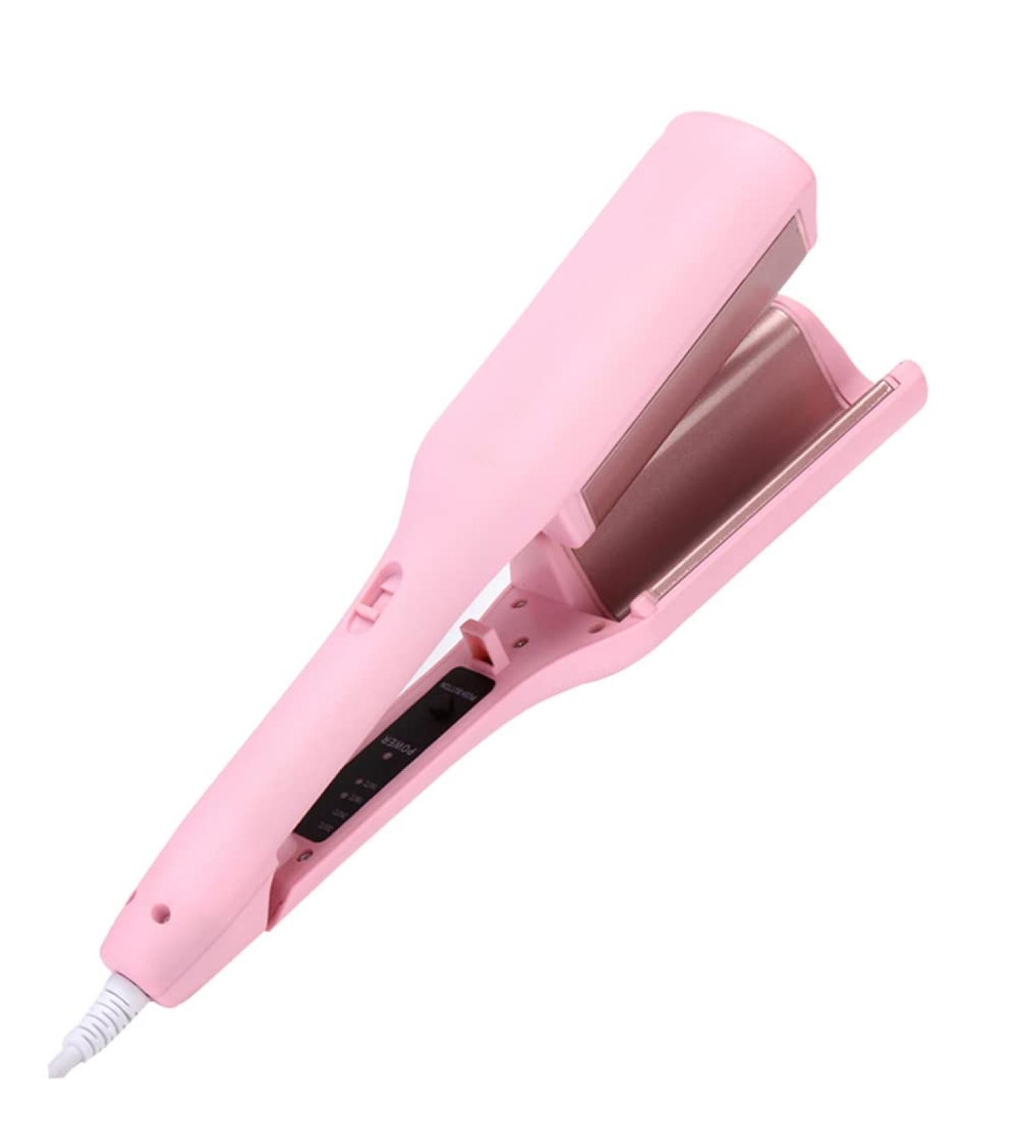Rommantic French Egg Roll Curling Iron 32mm Curling Wand V-Shape Ceramic Big Waves Hair Crimper Adjustable Temperature Waver Curling Iron Wand Egg Roll Hair Curler for Long Short Hair (Pink) - Buy Online on SooperMarket.com