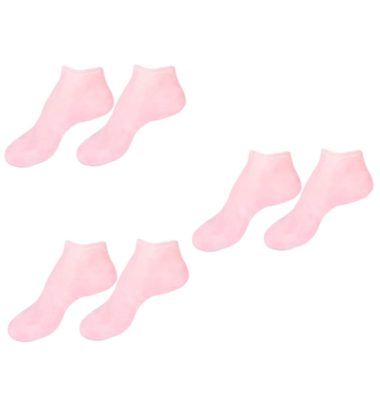 minkissy 3 Pairs Sock Exfoliating Titanium Ear Pick Beauty Care Essential Oil Silicone Gel Spa Moisturizing Cotton Gel Booties Moisturizing Heel Sleeves High Heel Cosmetic Sebs Pink Miss - Buy Online on SooperMarket.com
