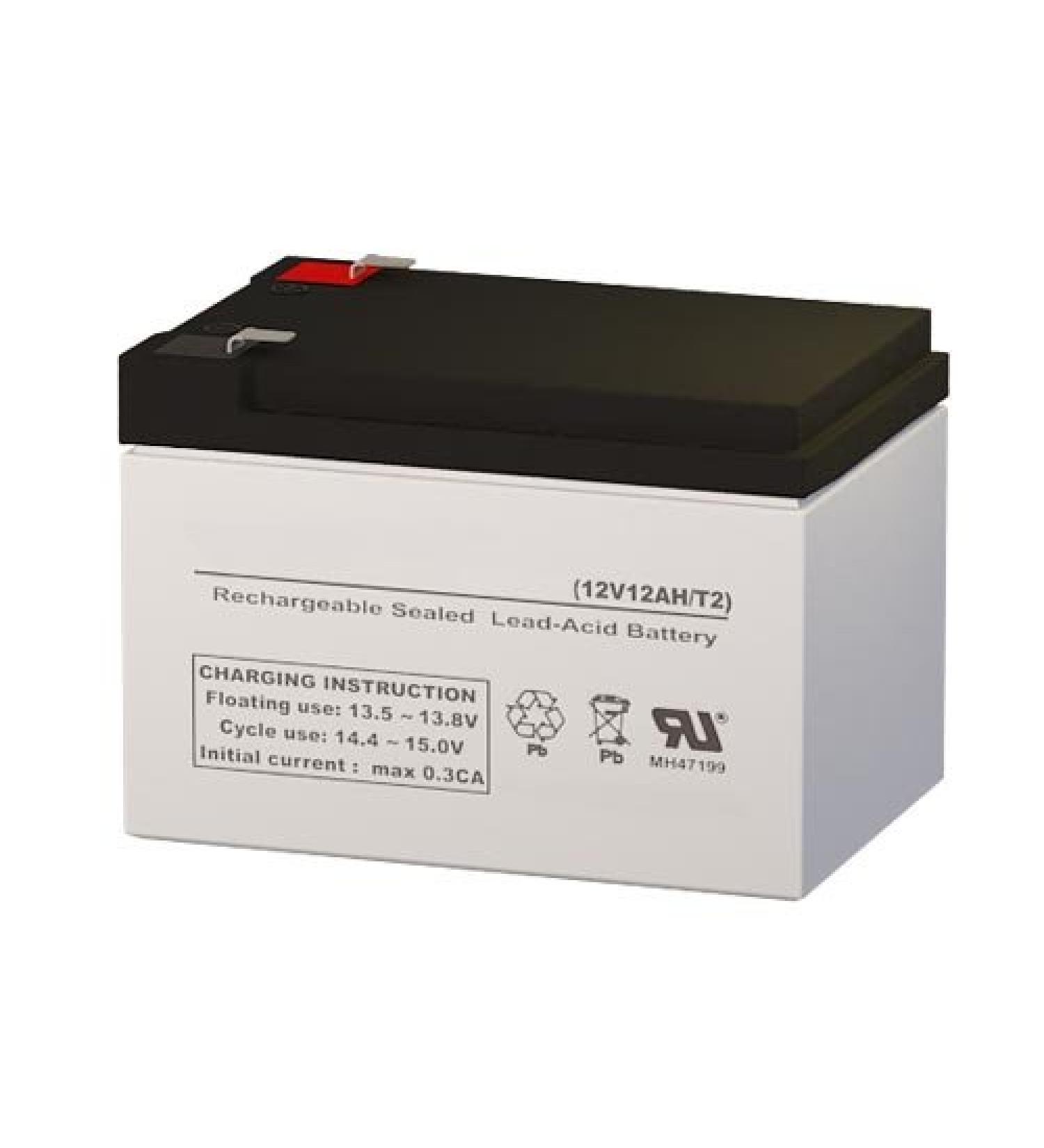 WP12-12 (91-214) 12 Volt 12 AmpH SLA Replacement Battery with F2 Terminal