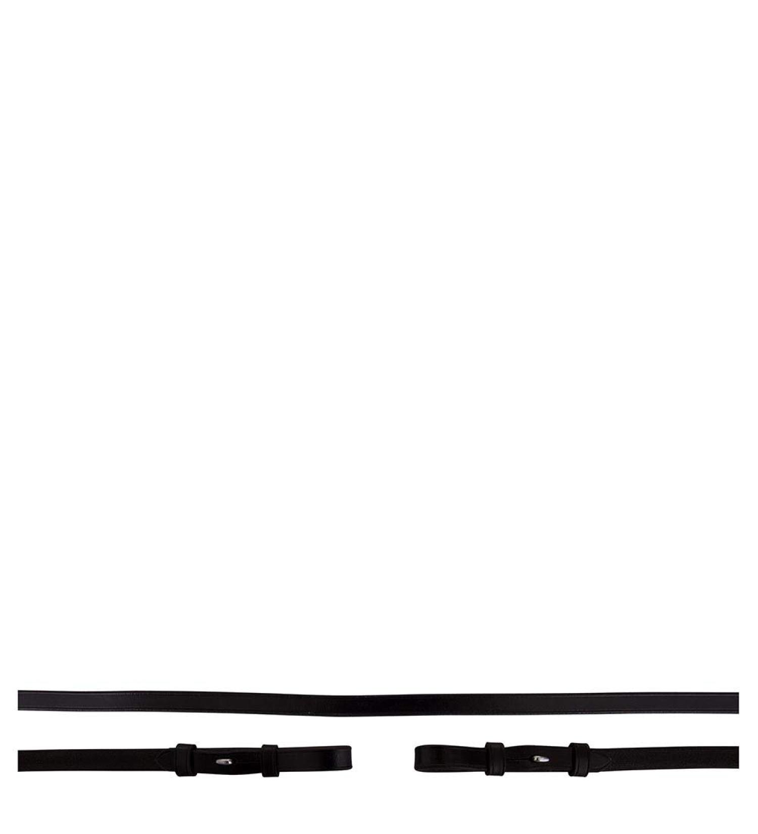 Premiere Curb Reins Made of Leather Black Full