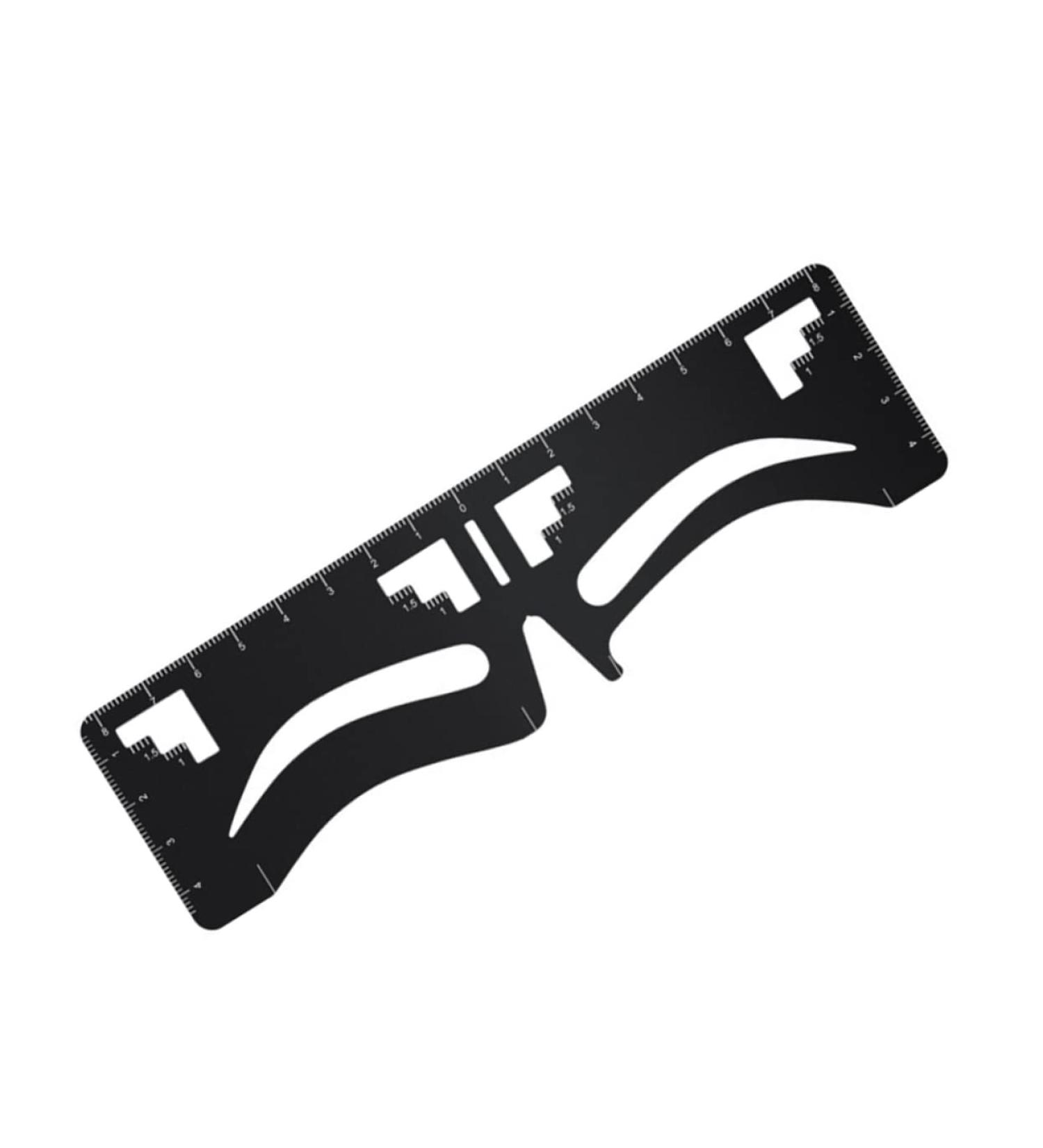 WOONEKY Metal Stencils Eyebrow Design Eyebrow Card Precision Eyebrow Ruler Template Eyebrow Stencil Scale Eyebrow Shape - Buy Online on SooperMarket.com