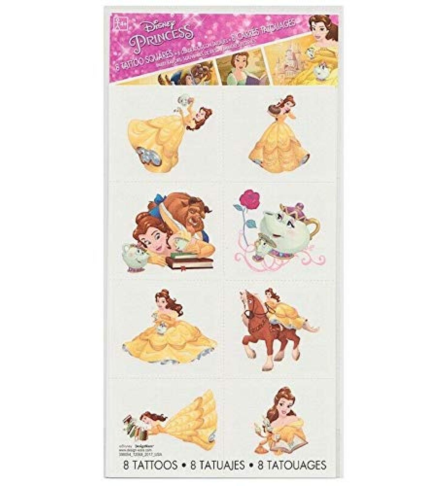 Beauty and The Beast Tattoos (8 ct)