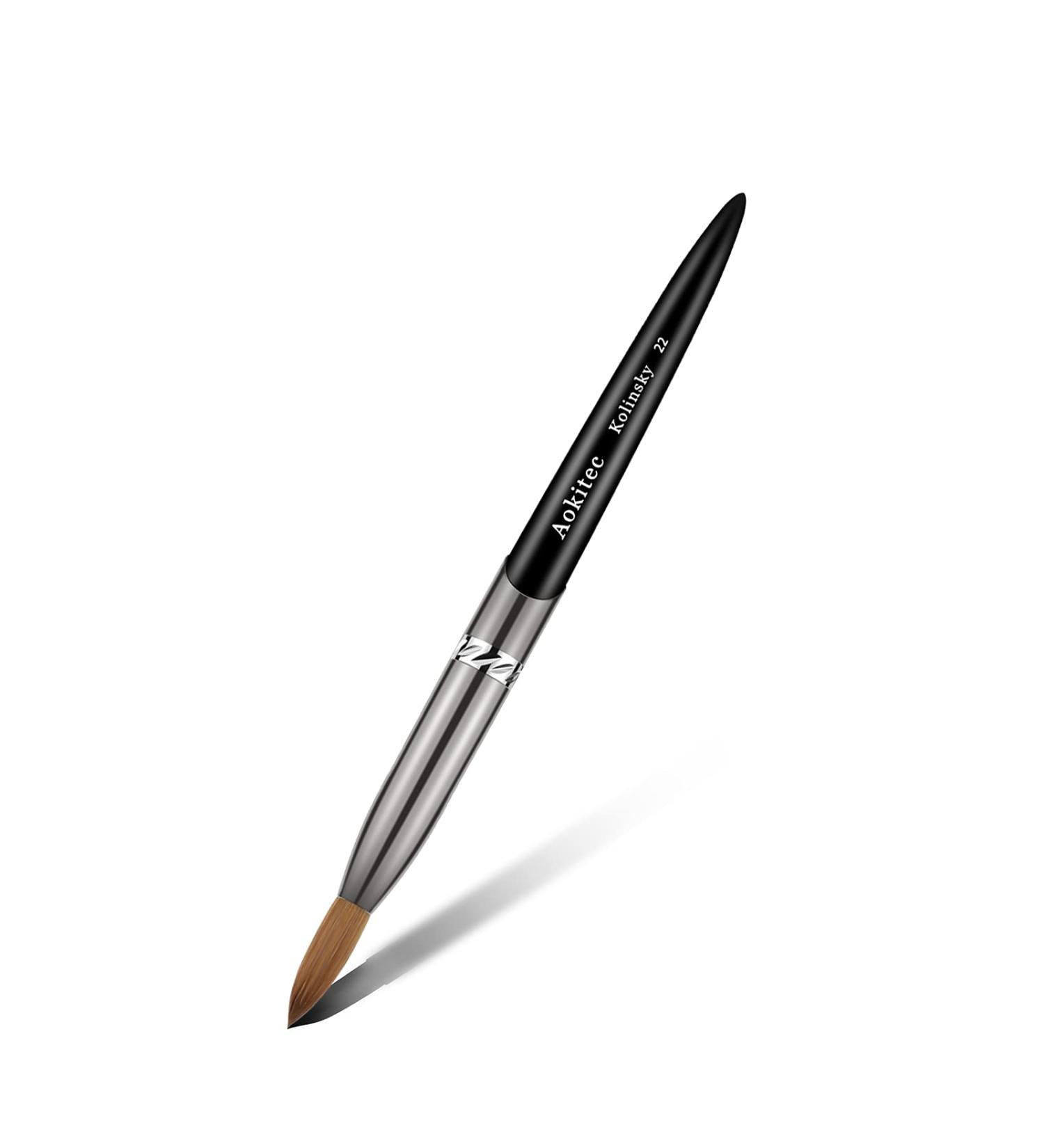 Acrylic Brush #22 Sable Kolinsky for Nail Art | Zobelhaar Nail Brush for Gel & Polish | Premium Manicure Tools - Buy Online on SooperMarket.com