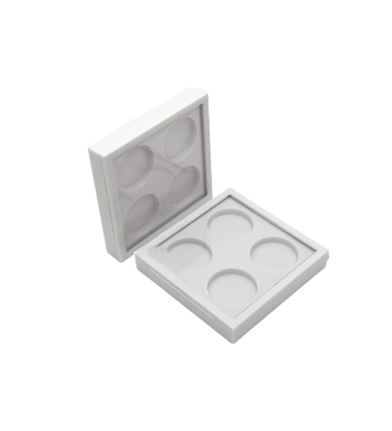 HAPINARY 2pcs 4 Makeup Accessories Aluminum Tin Jars Eyeshadow Containers Empty Eyeshadow Tins Empty White - Buy Online on SooperMarket.com