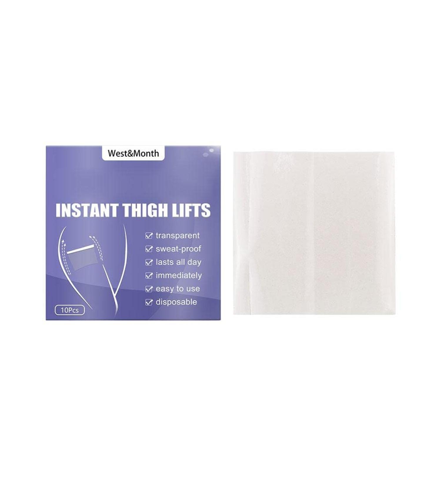 Encomy 10-Piece Instant Thigh Lifting Strips | Transparent Adhesive for Smooth Cellulite & Firm Skin | Ideal for Girls - Buy Online on SooperMarket.com